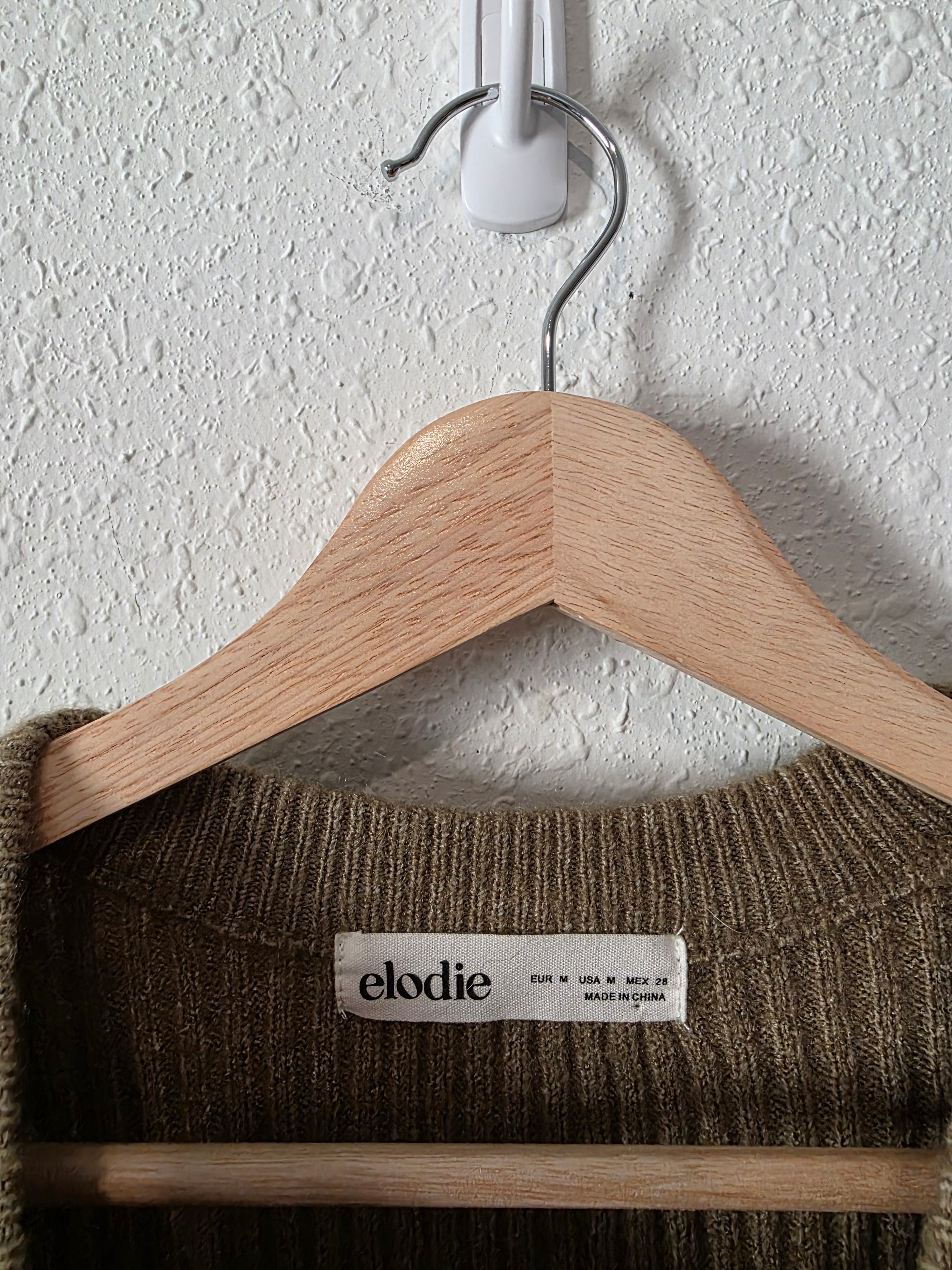 Sage Ribbed Knit Sweater (M)