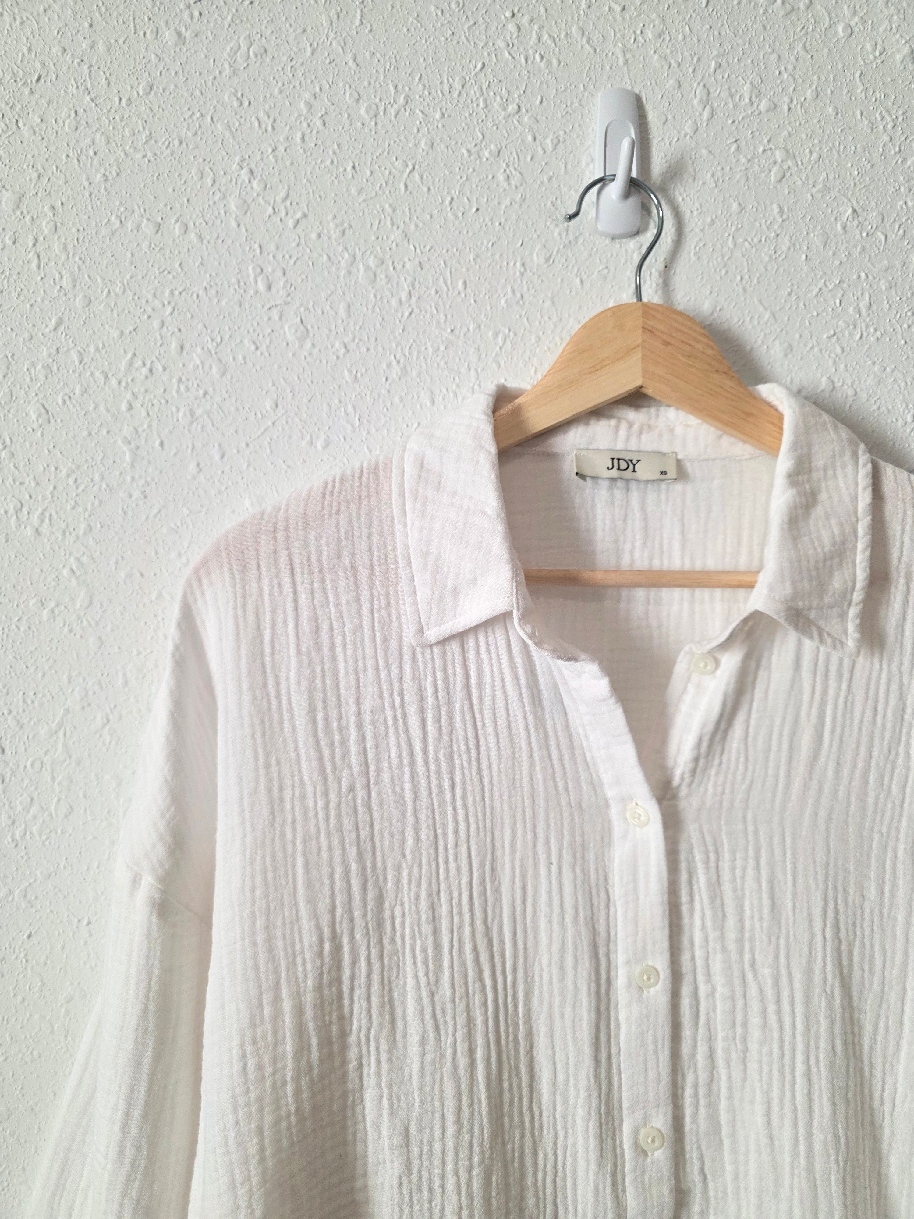 Cotton Gauze Oversized Shirt (XS)