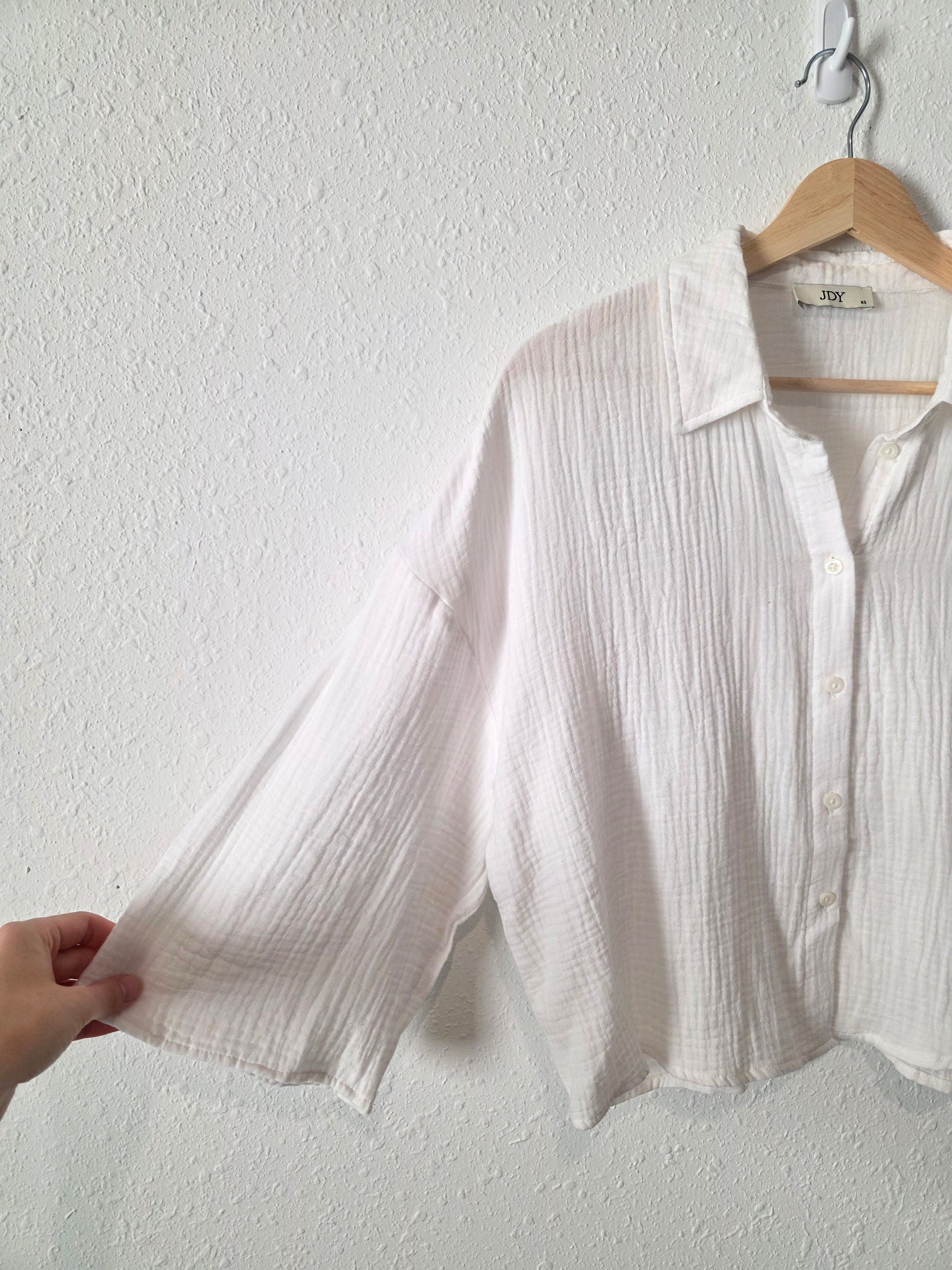 Cotton Gauze Oversized Shirt (XS)