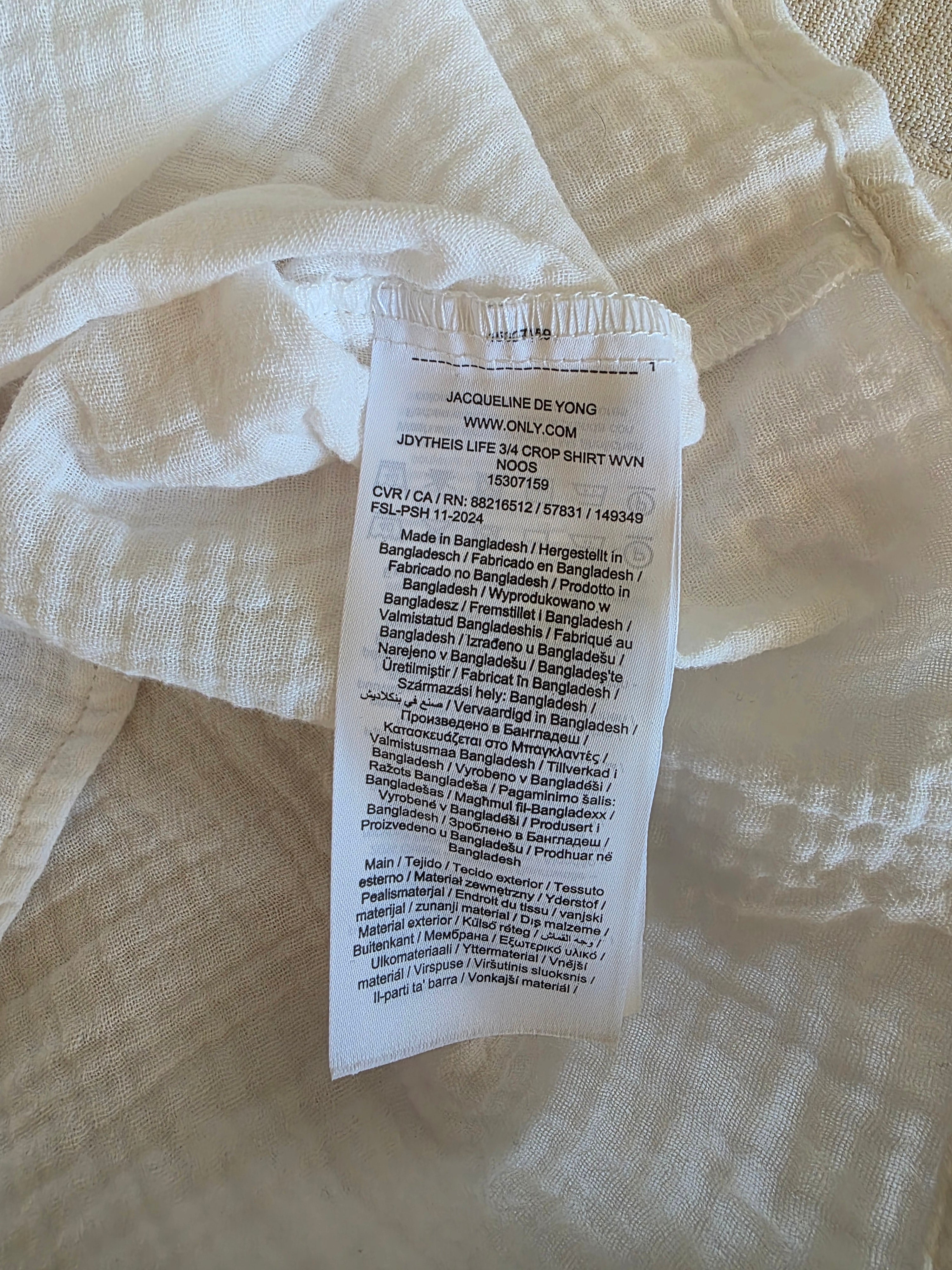Cotton Gauze Oversized Shirt (XS)