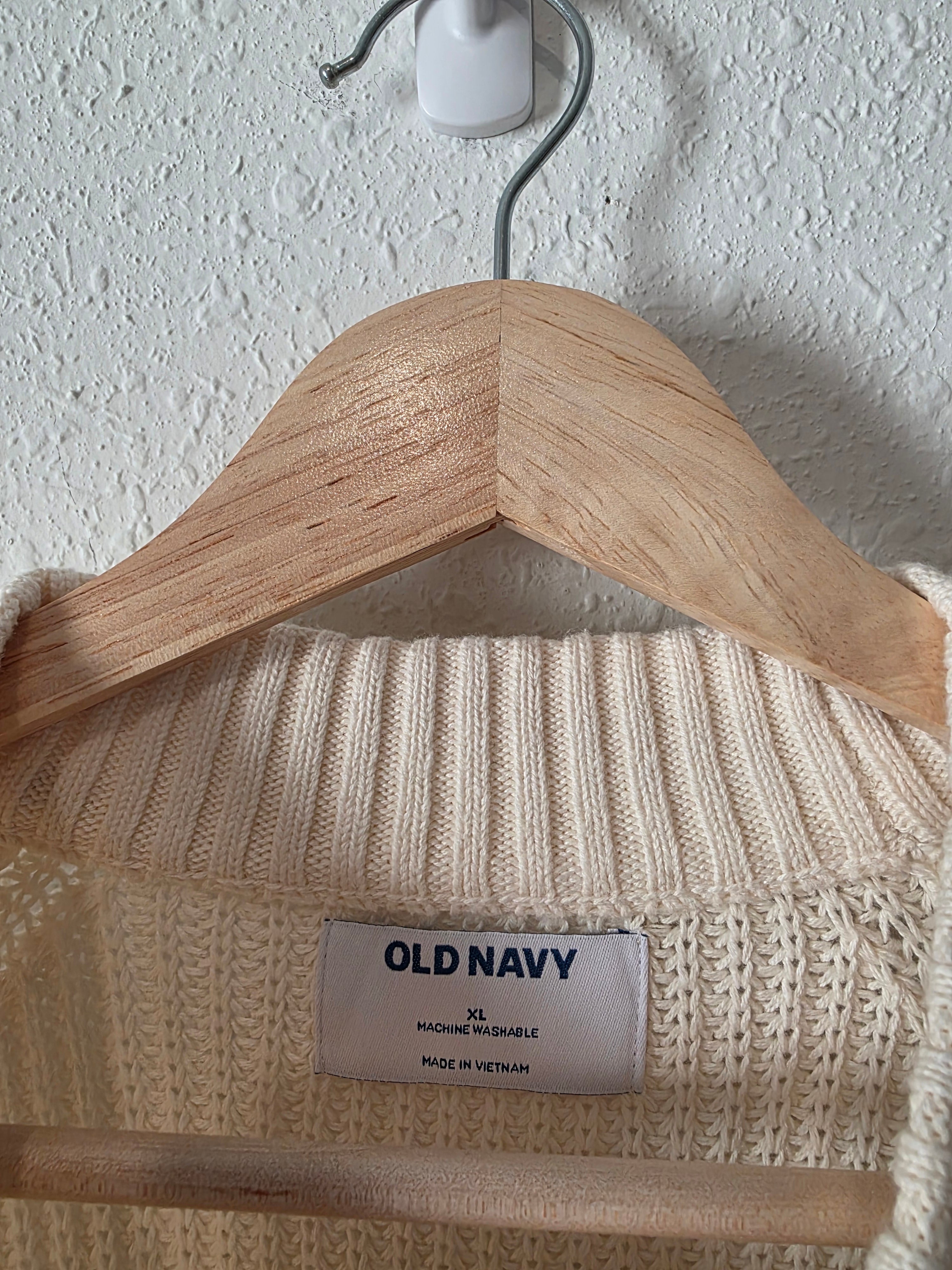 NEW Cream Cotton Sweater (XL)