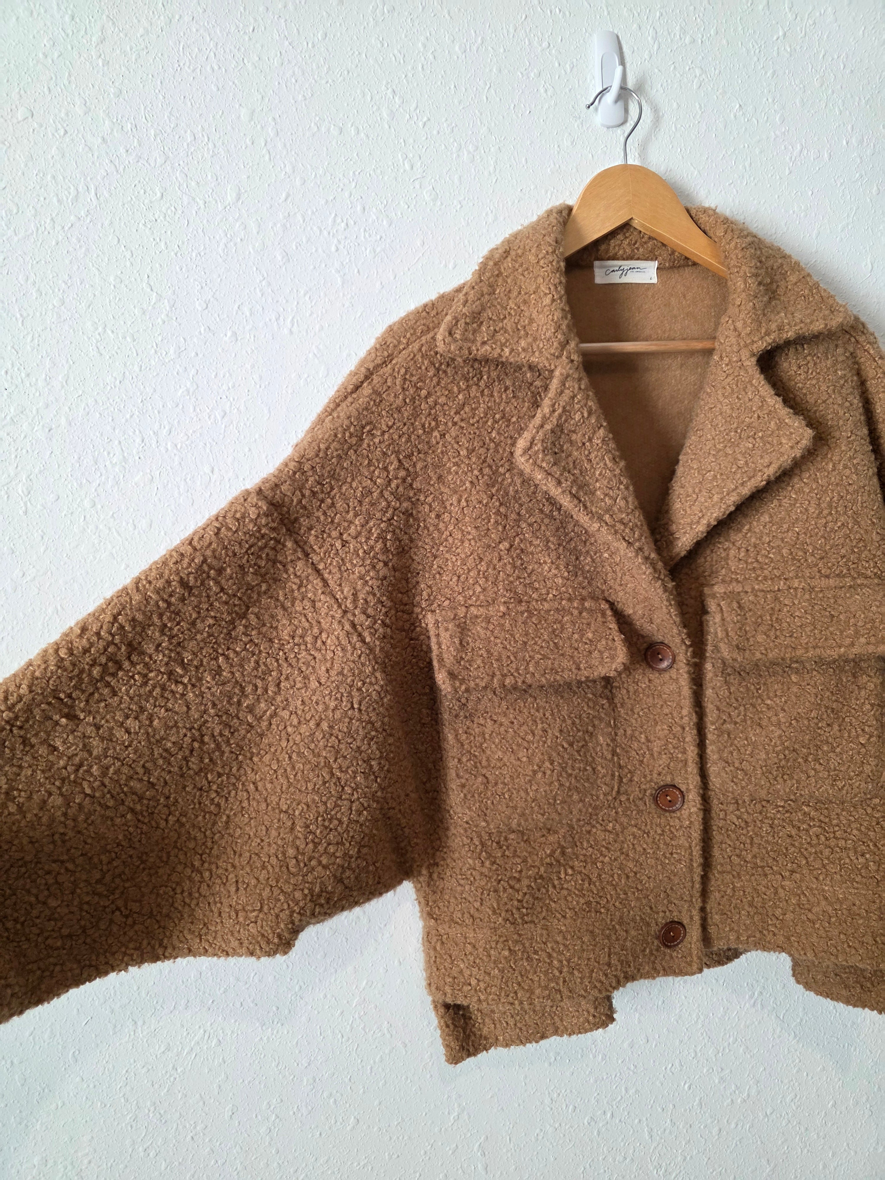 Carly Jean Brown Teddy Jacket (L)