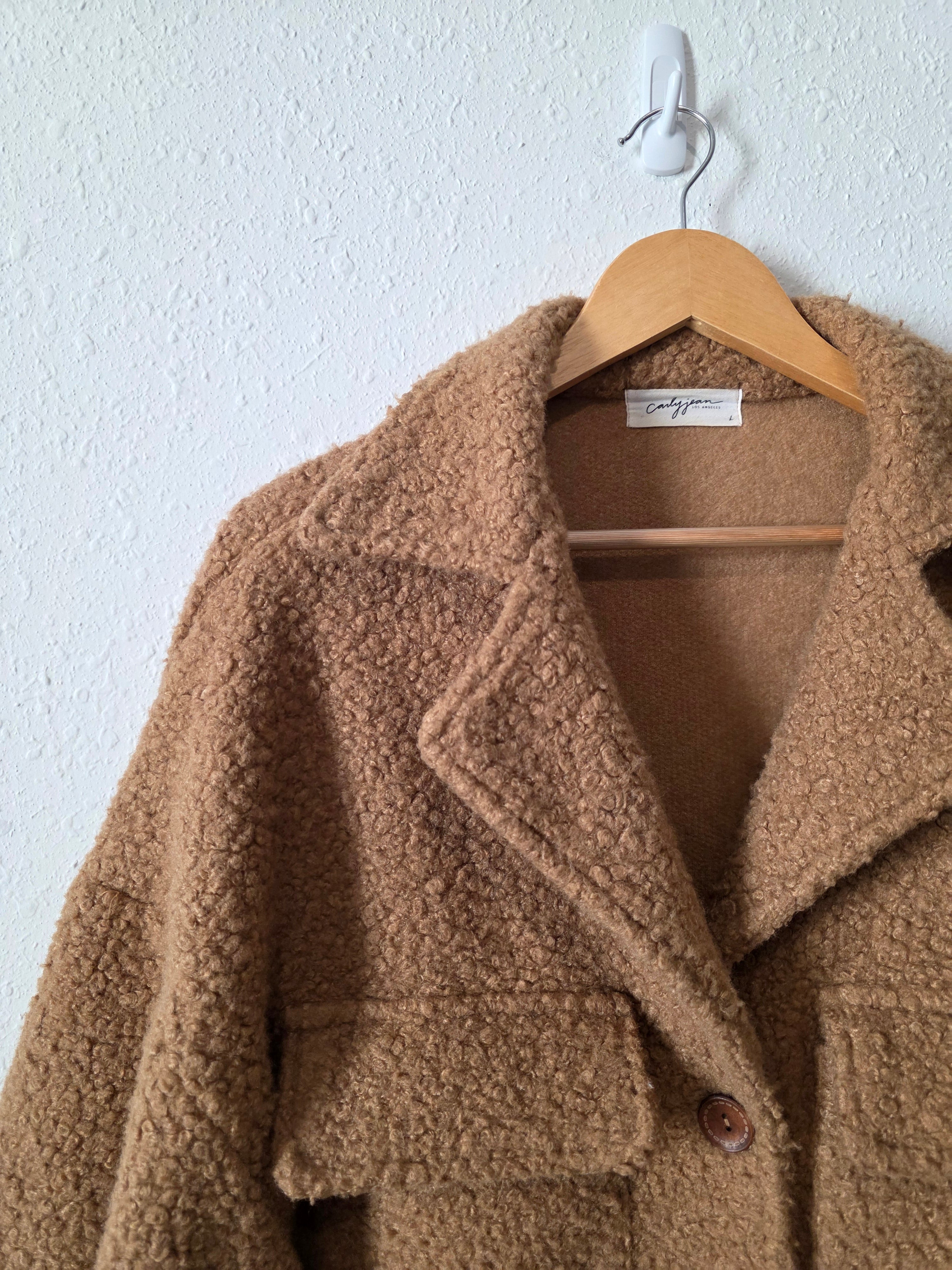 Carly Jean Brown Teddy Jacket (L)