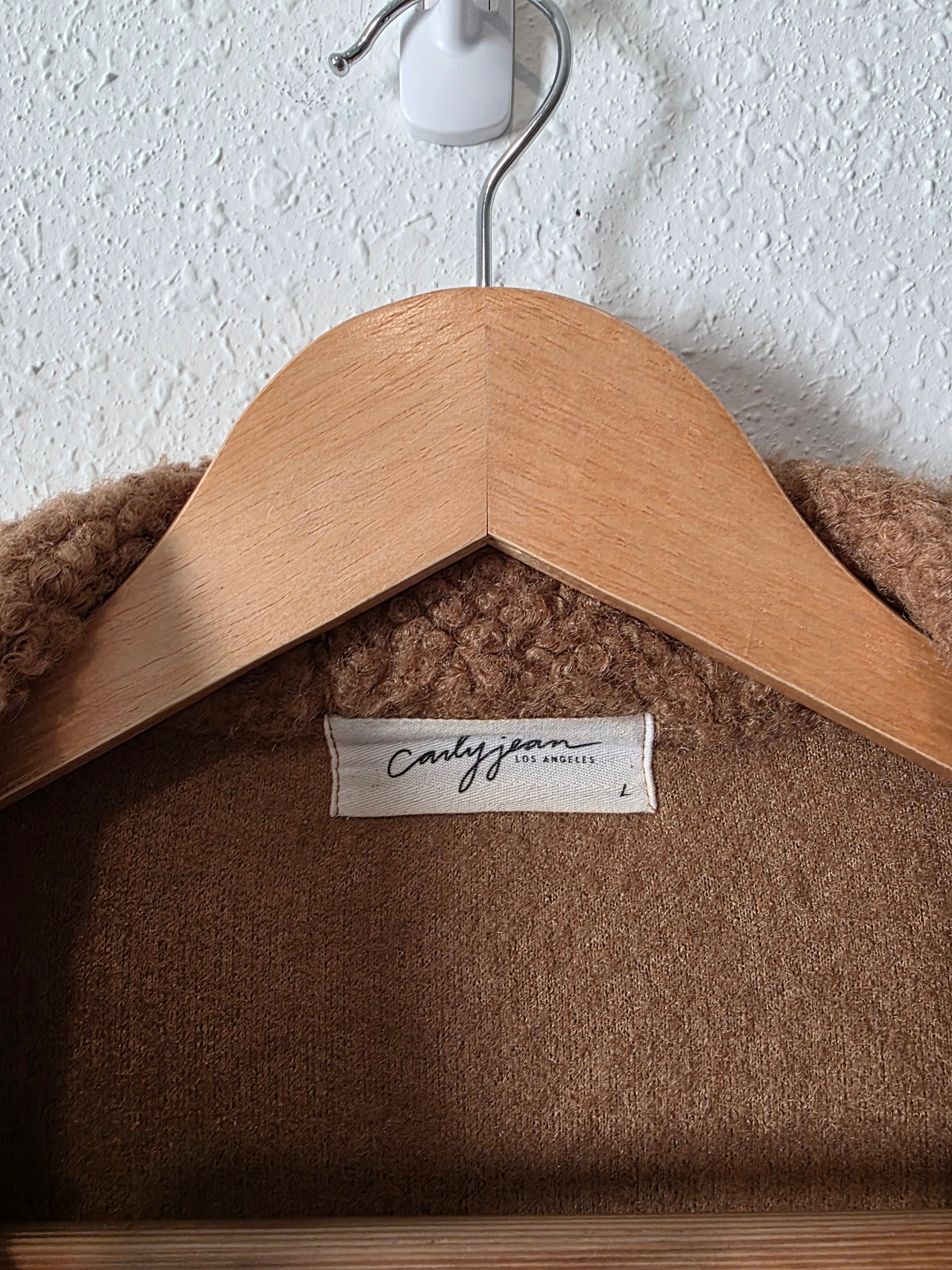 Carly Jean Brown Teddy Jacket (L)