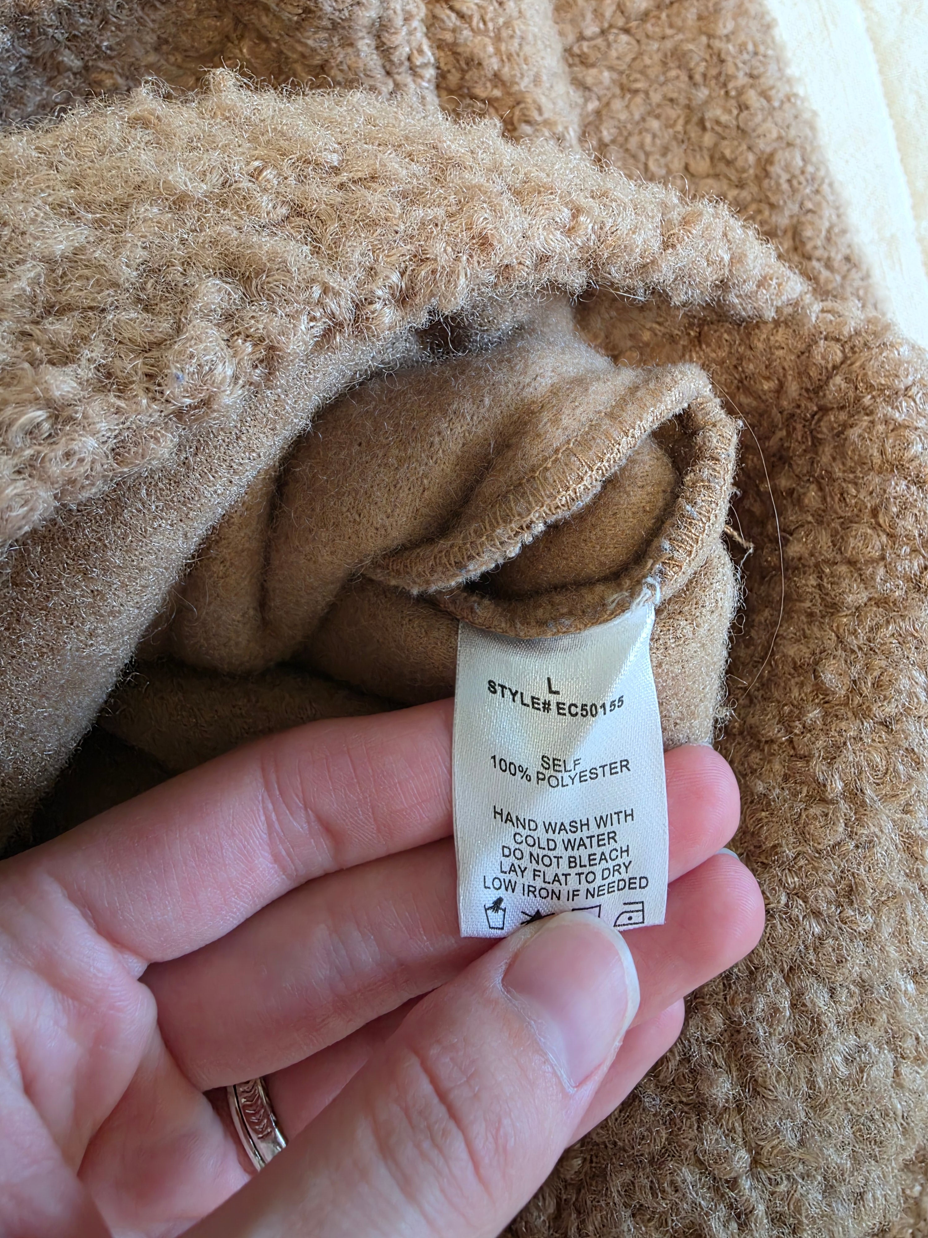 Carly Jean Brown Teddy Jacket (L)