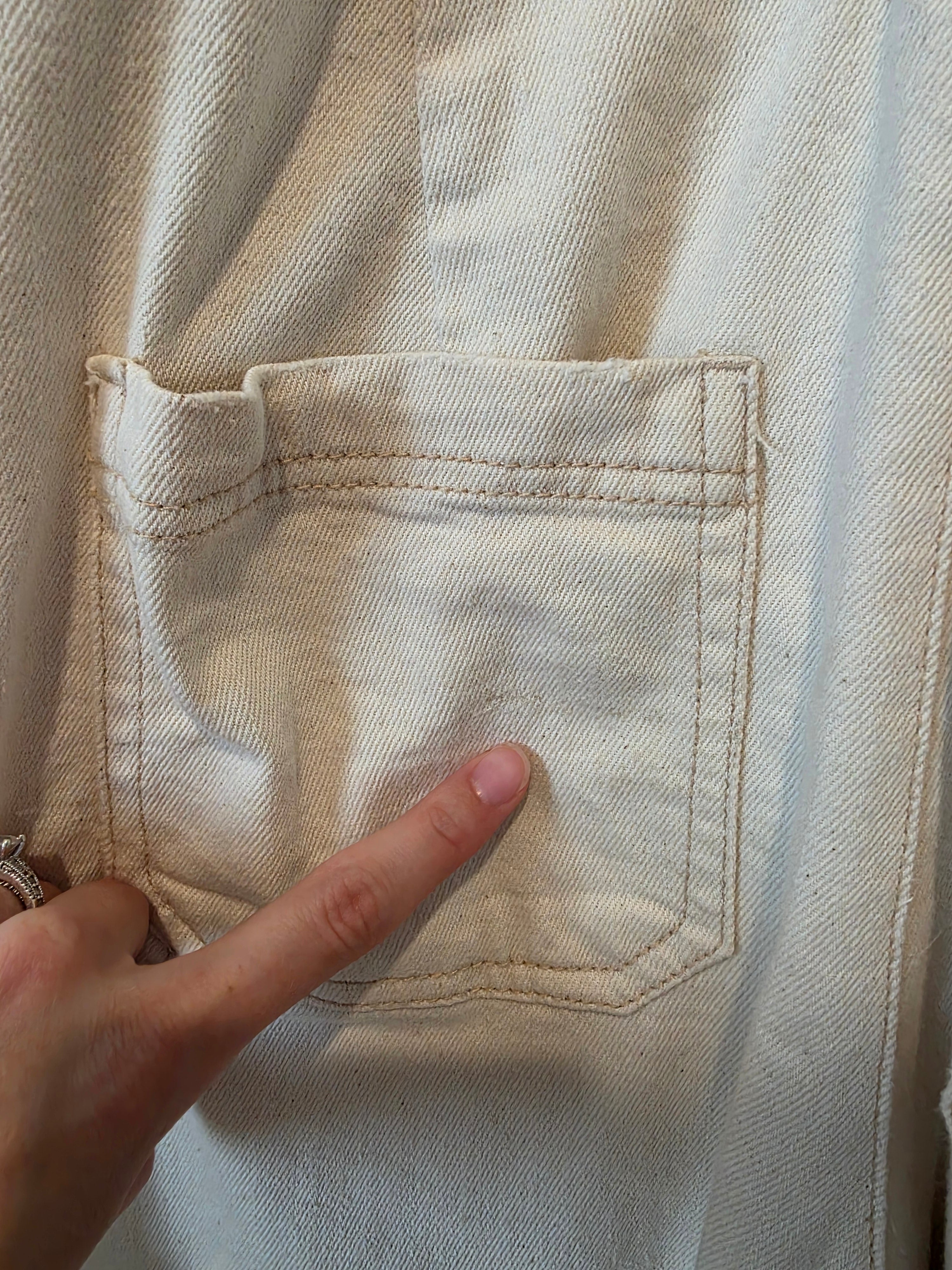 Aerie Ecru Wide Leg Overalls (XXS)