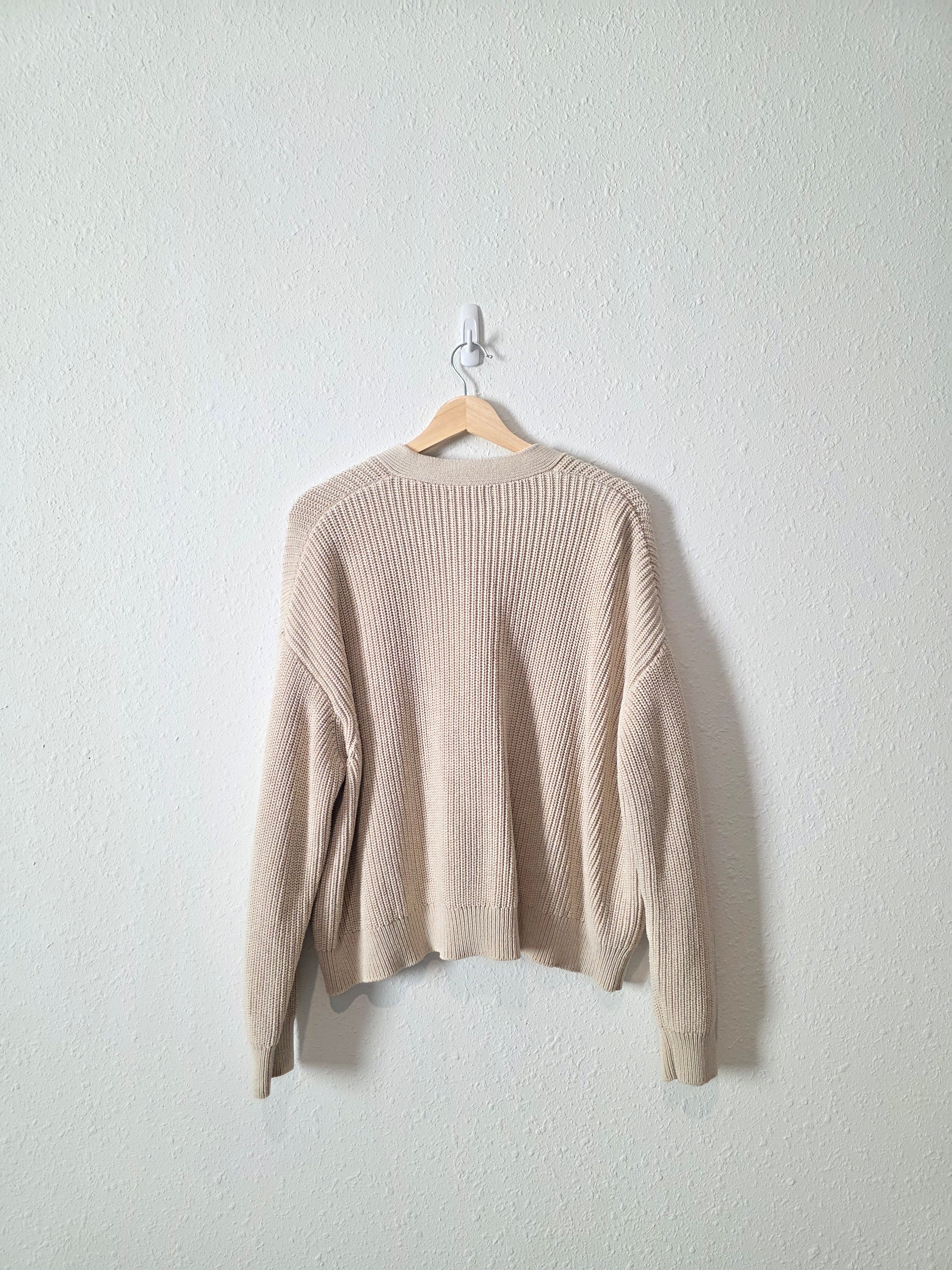 Quince Cotton Fisherman Cardigan (L)