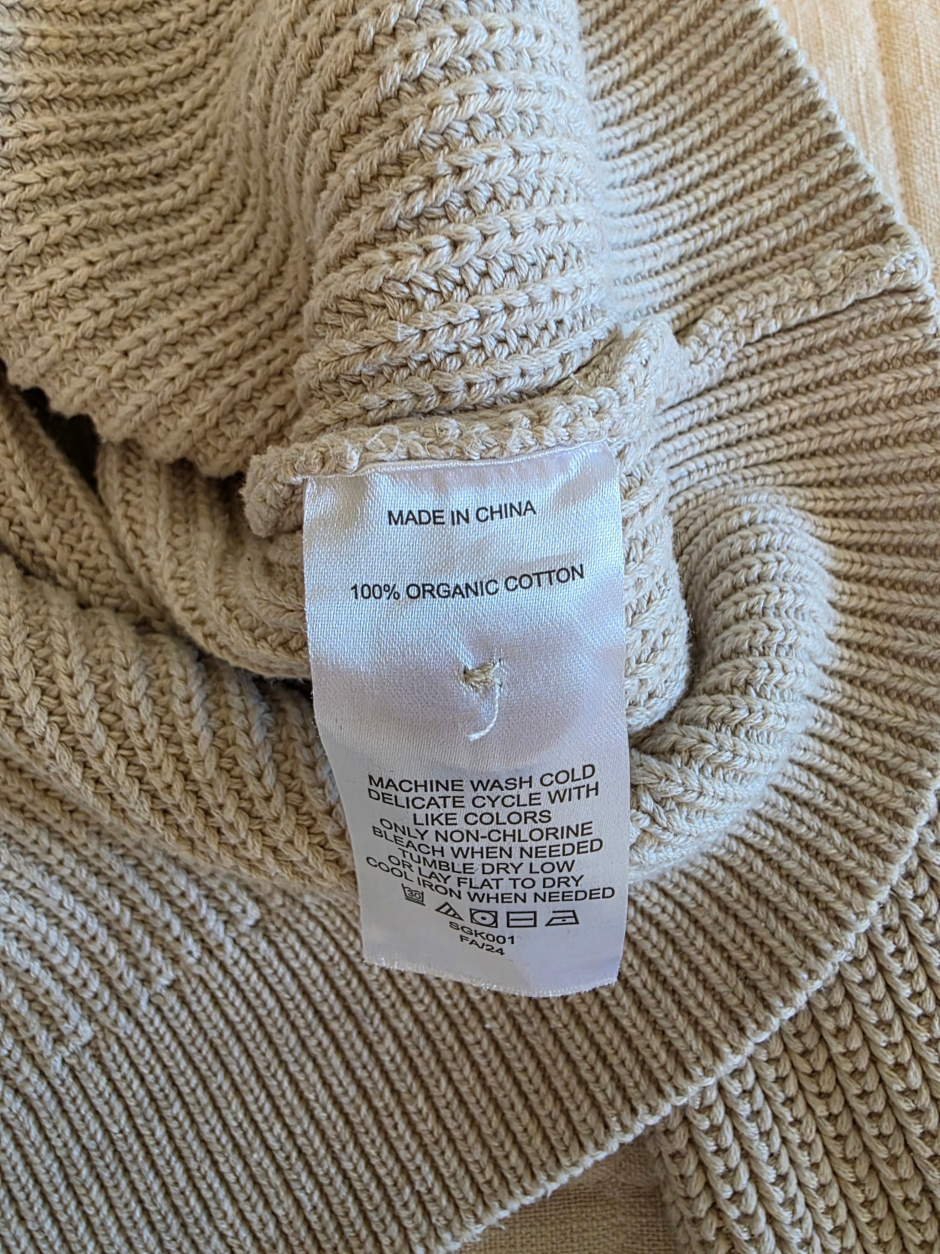 Quince Cotton Fisherman Cardigan (L)