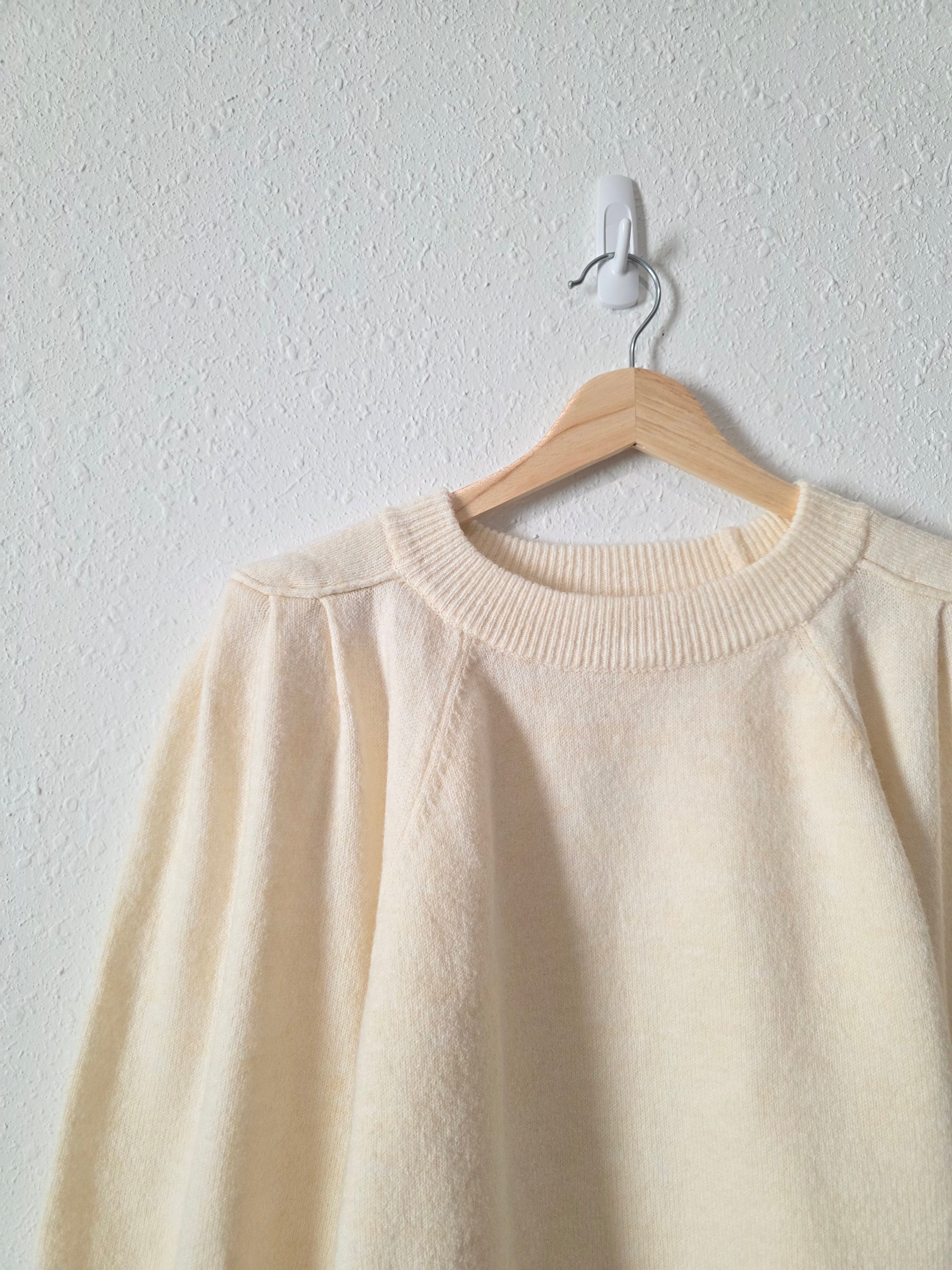 Cream Puff Sleeve Sweater (L)