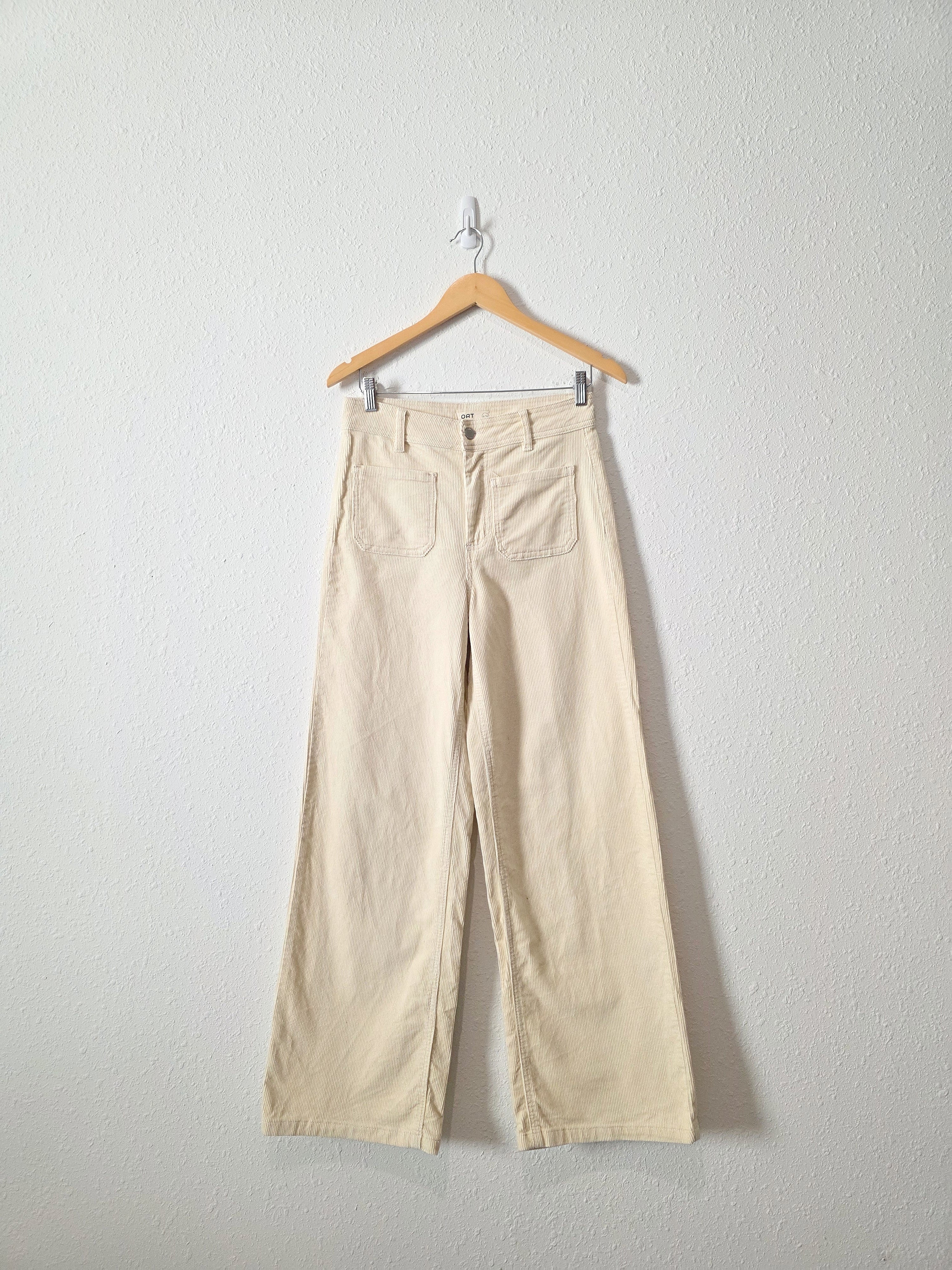 Oat Corduroy Wide Leg Pants (6/28)