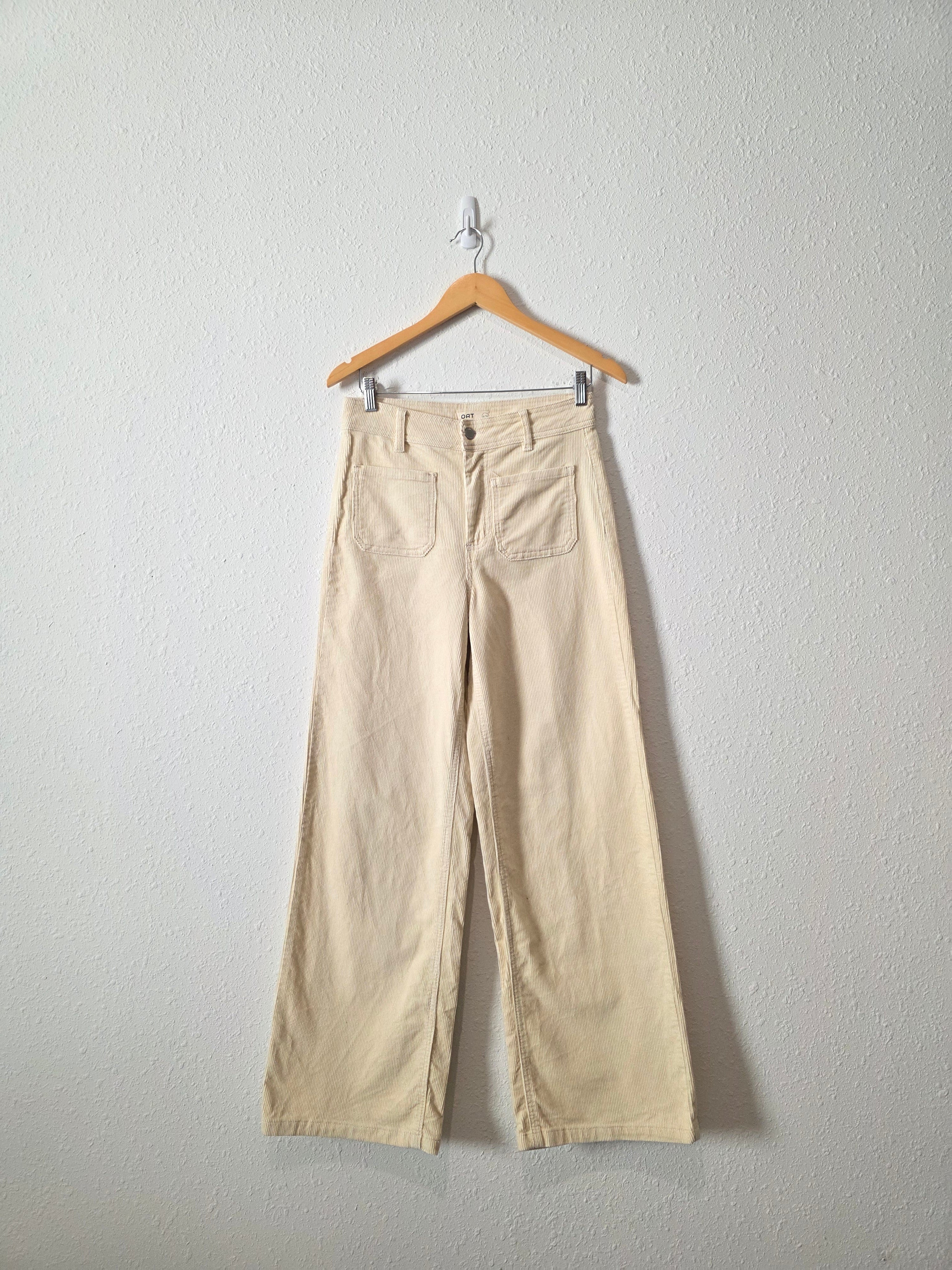 Oat Corduroy Wide Leg Pants (6/28)