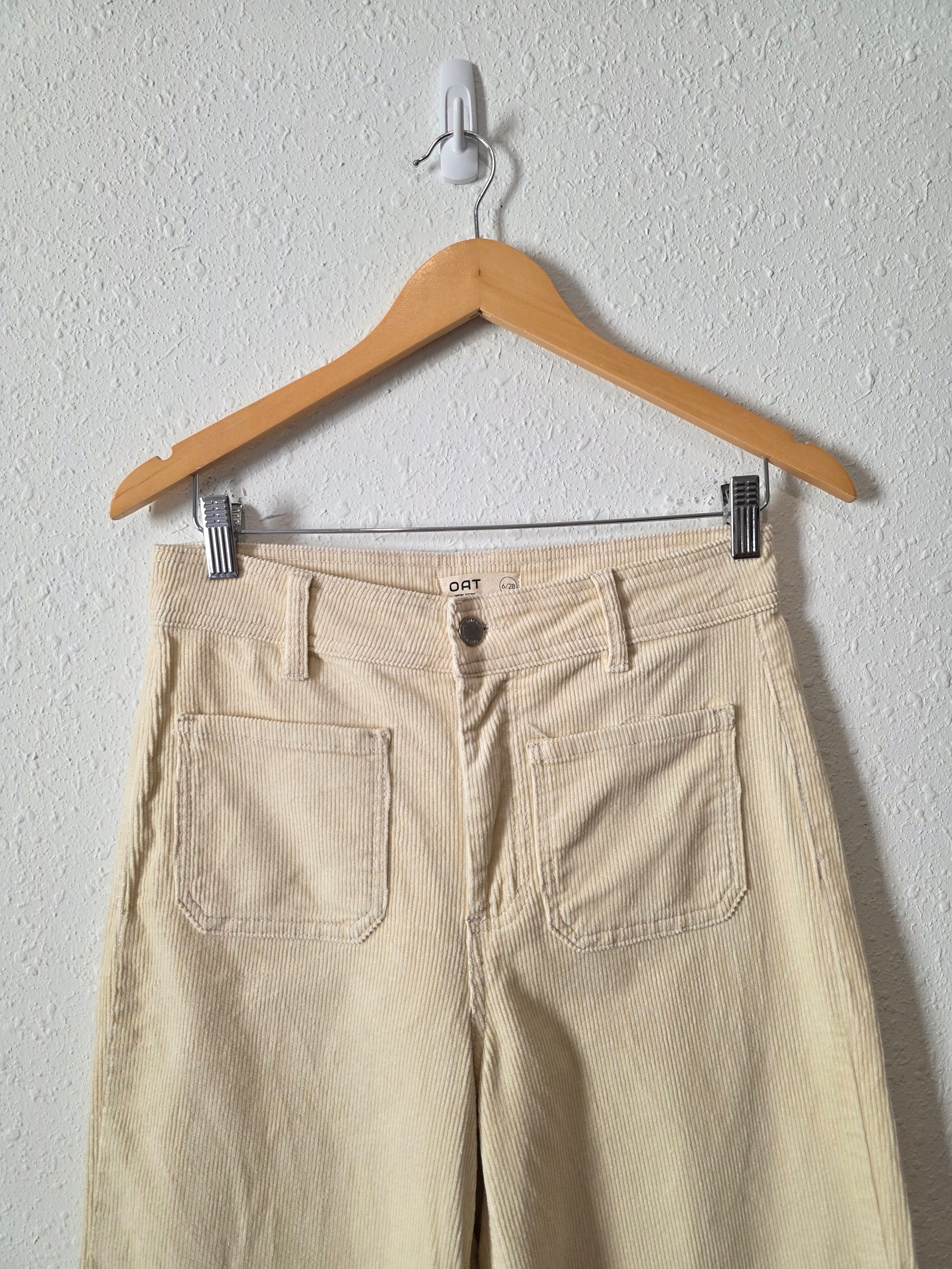 Oat Corduroy Wide Leg Pants (6/28)