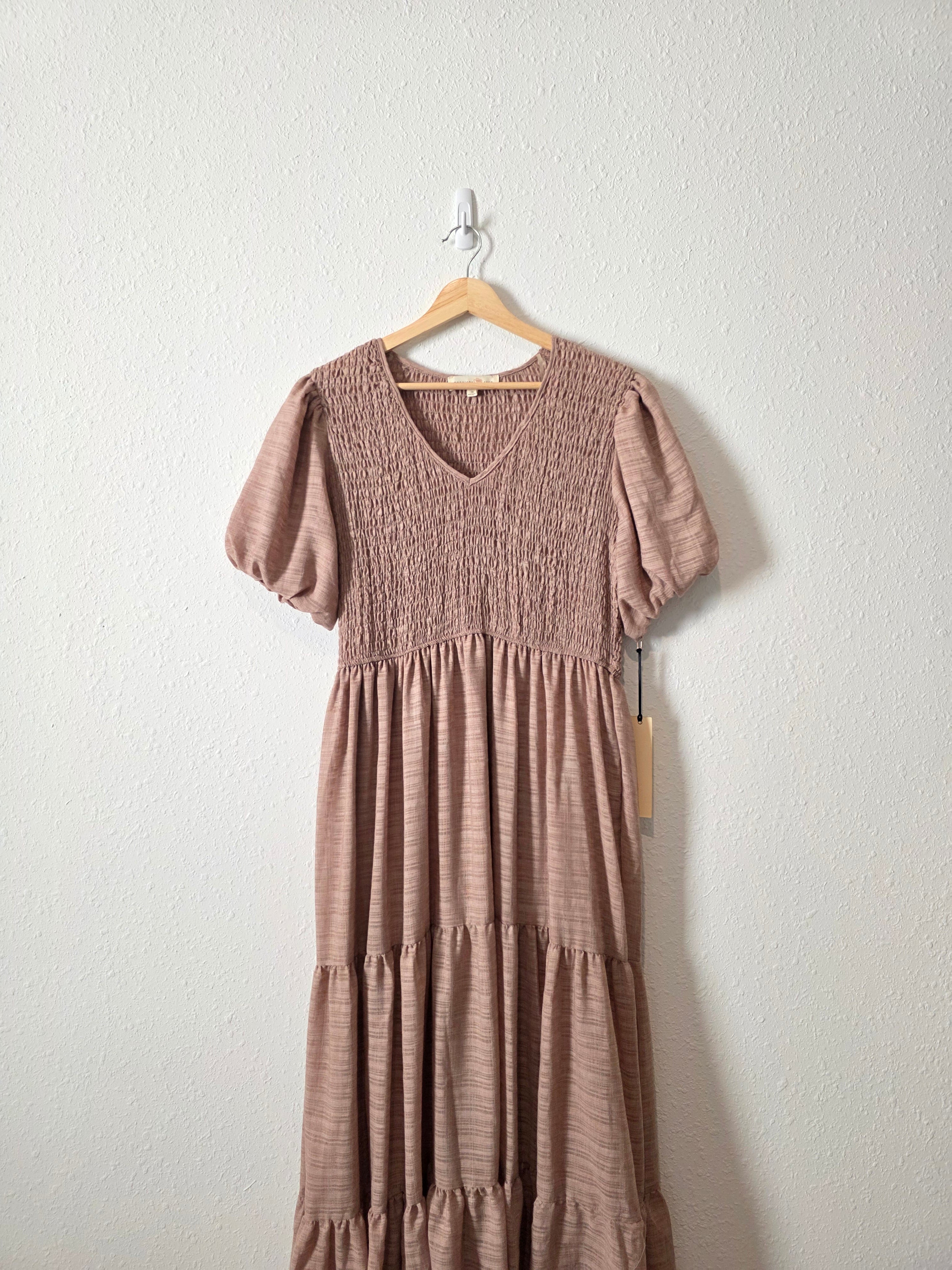 NEW Smocked Puff Sleeve Maxi Dress (1X)