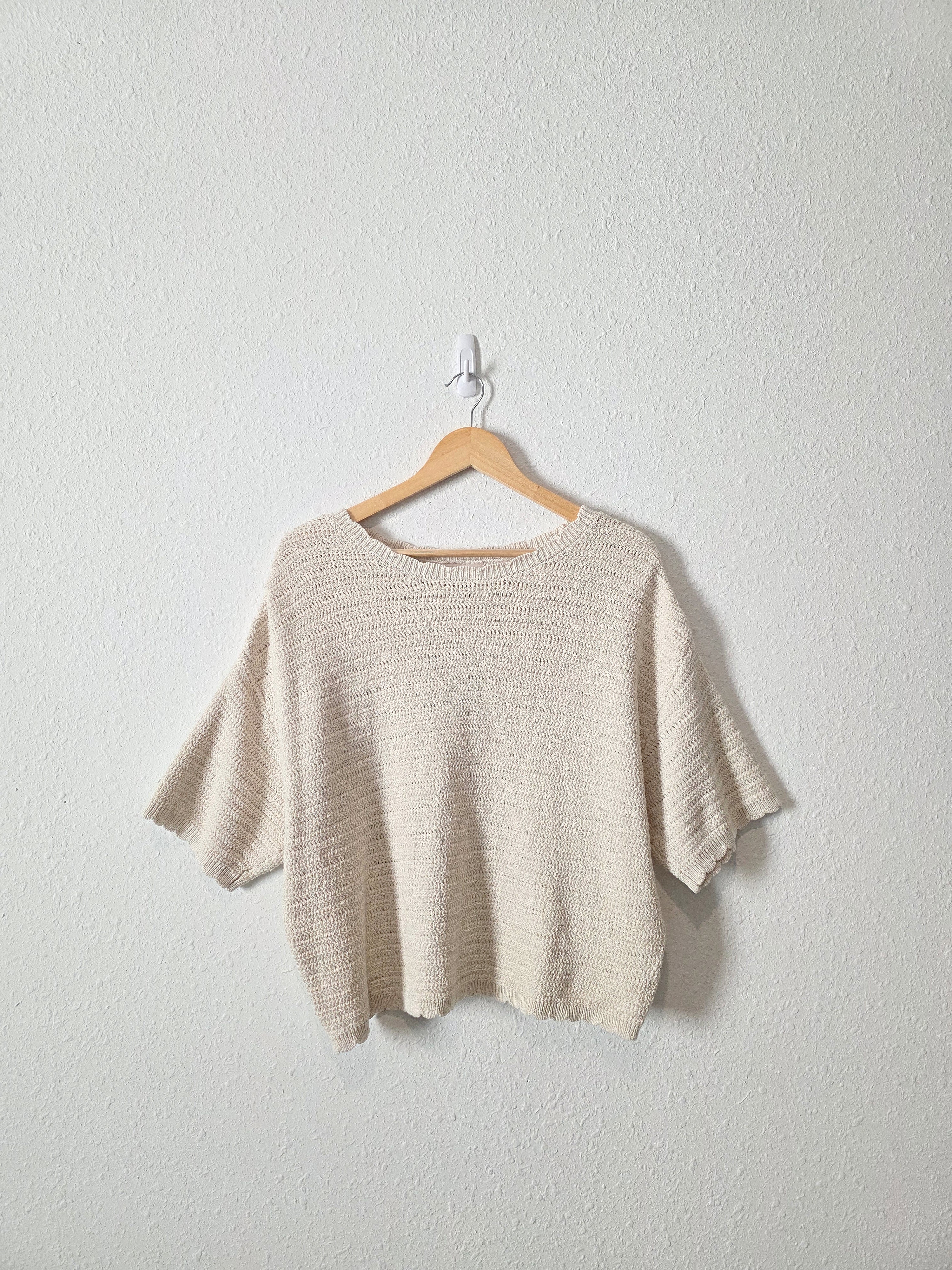 NEW Textured Knit Sweater Tee (XXL)