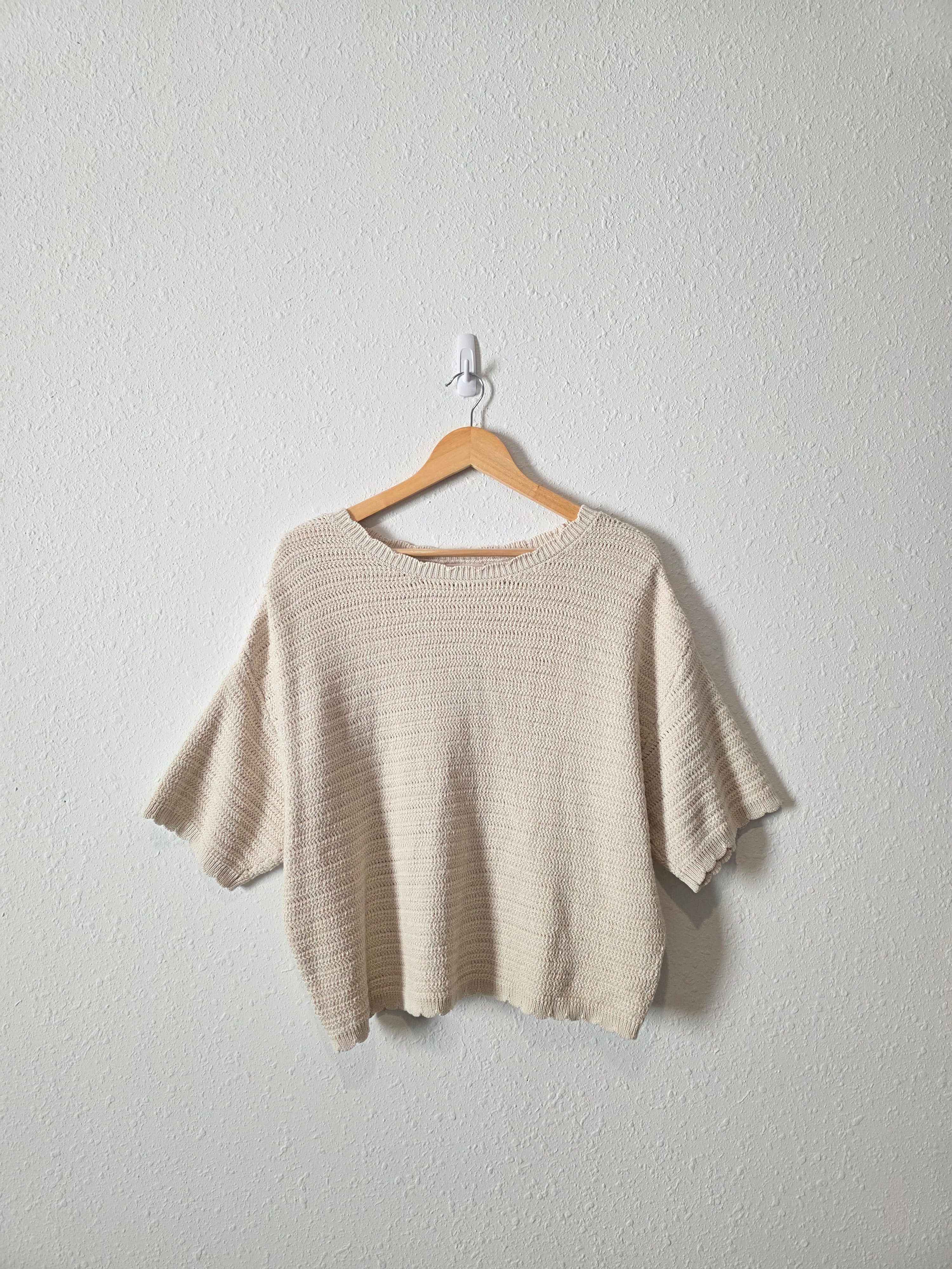 NEW Textured Knit Sweater Tee (XXL)
