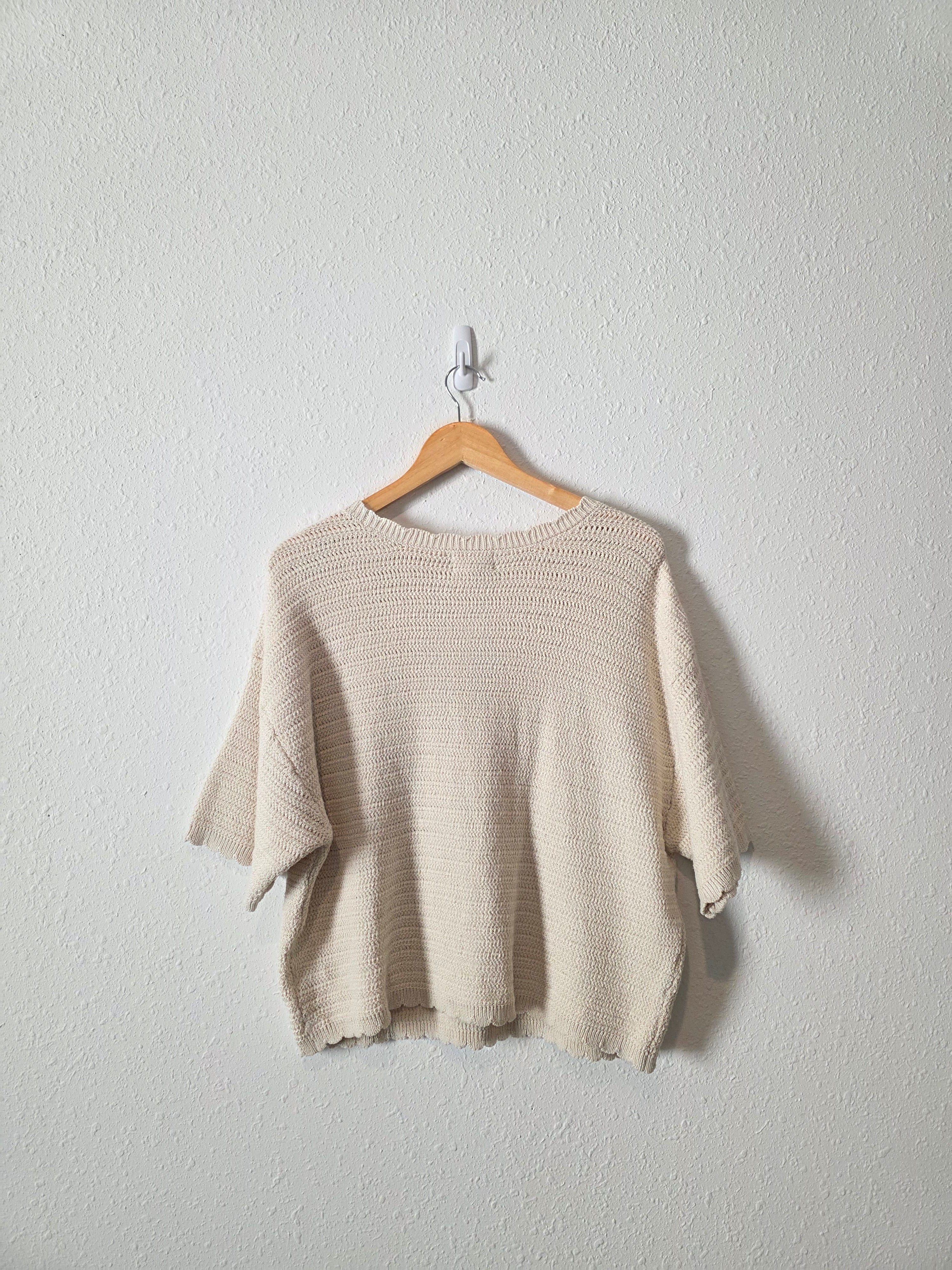 NEW Textured Knit Sweater Tee (XXL)