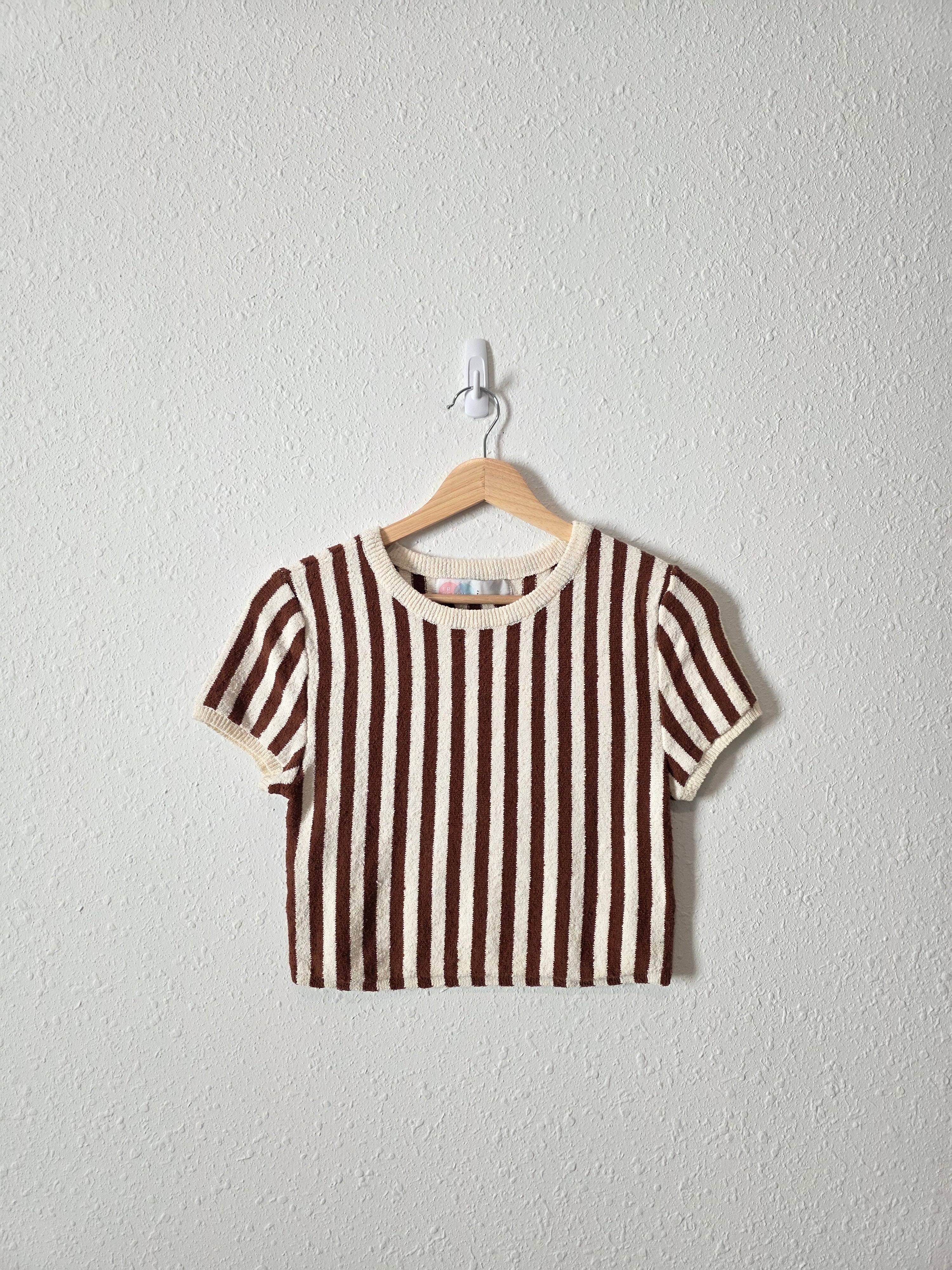 NEW Free People Striped Knit Tee (S)
