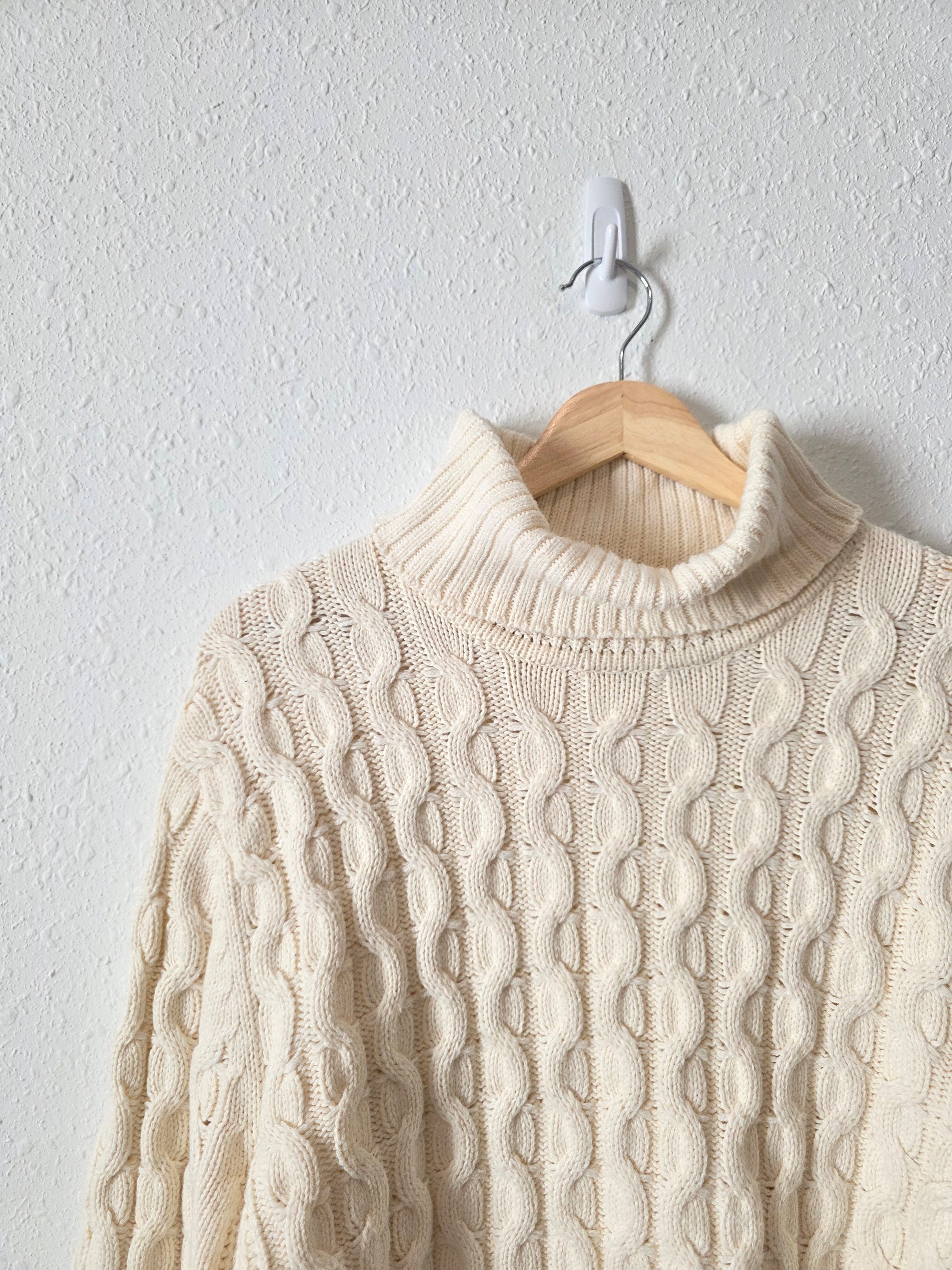 Cable Knit Turtleneck Sweater (L)