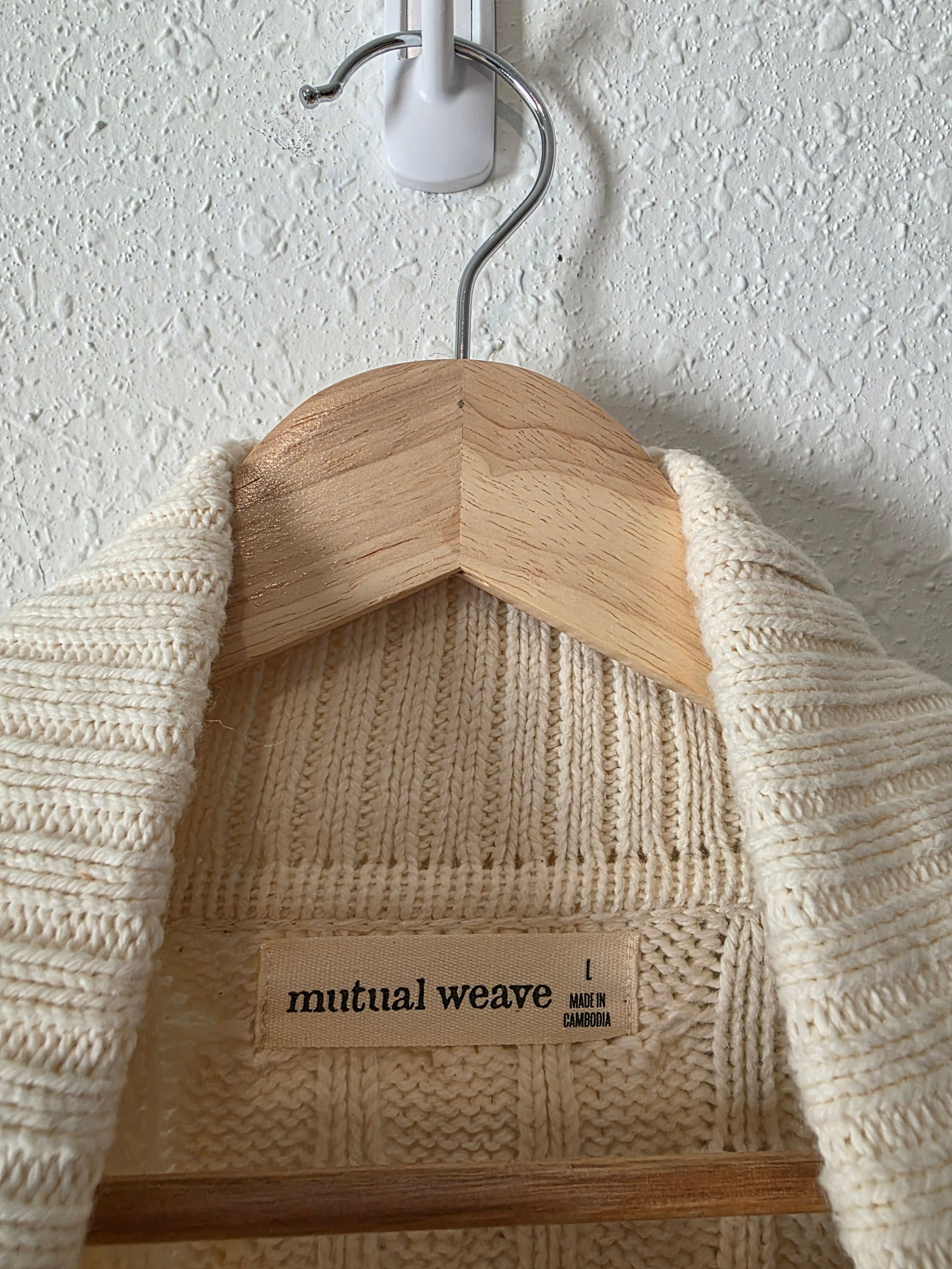 Cable Knit Turtleneck Sweater (L)