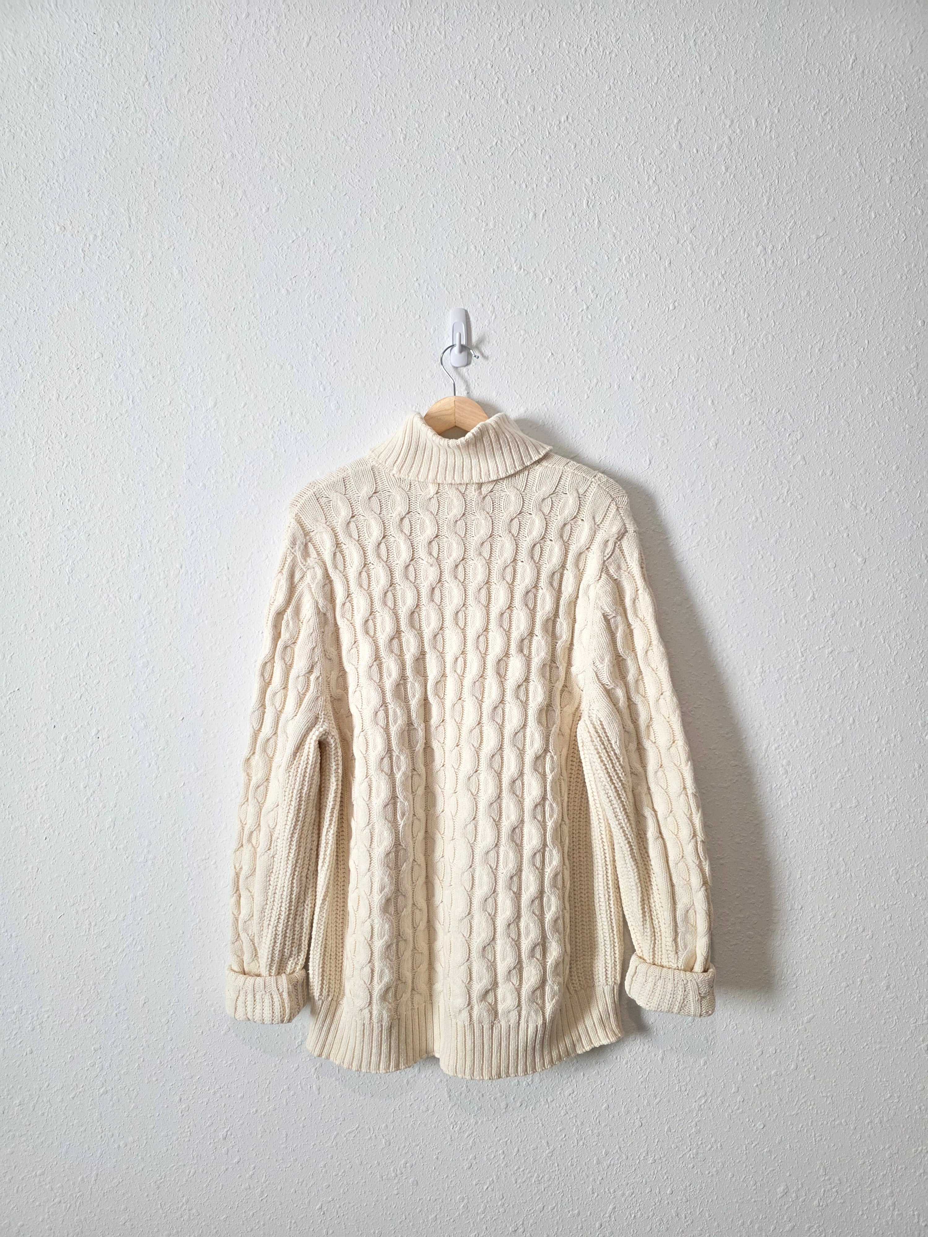Cable Knit Turtleneck Sweater (L)