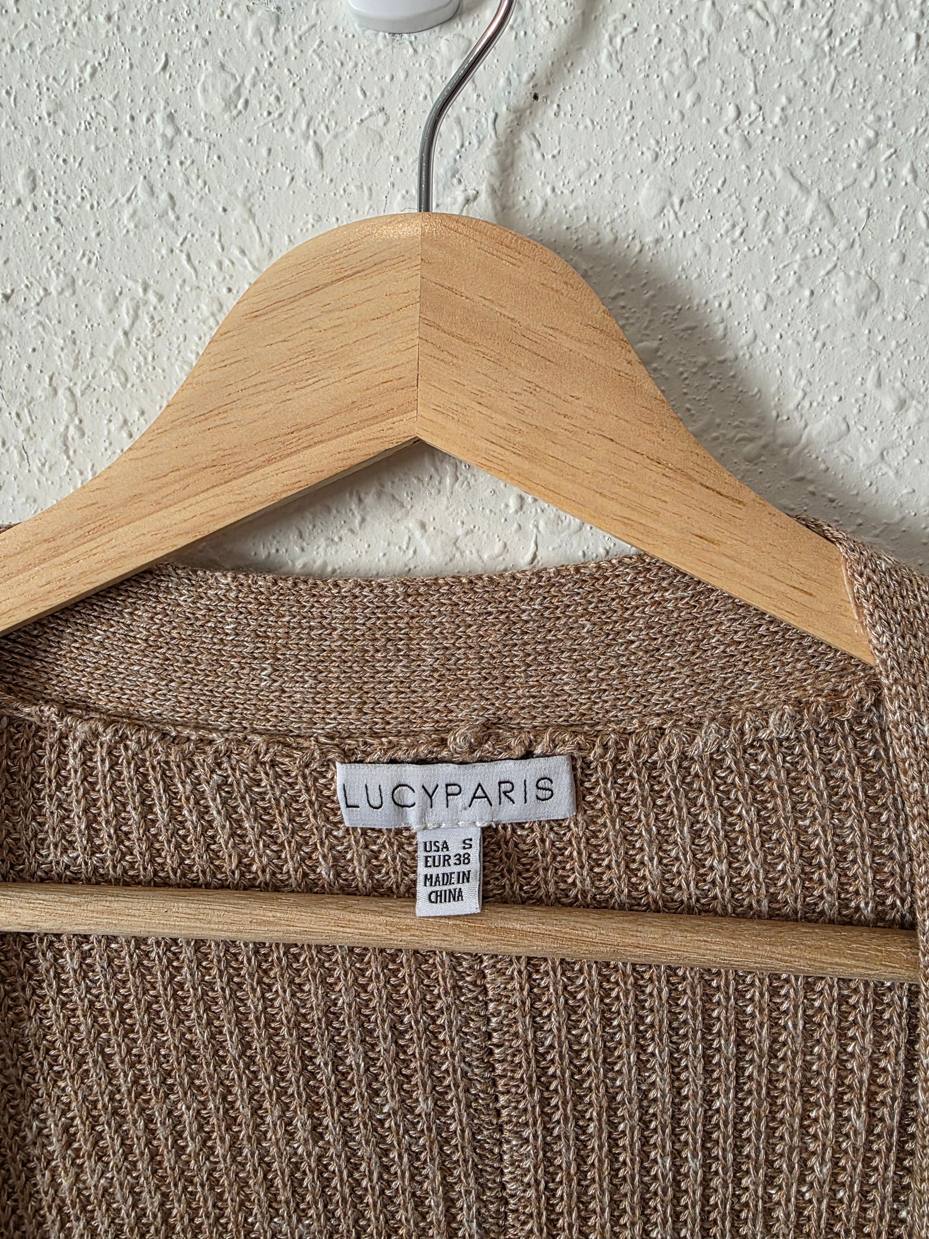 Lucy Paris Brown Long Cardigan (S)