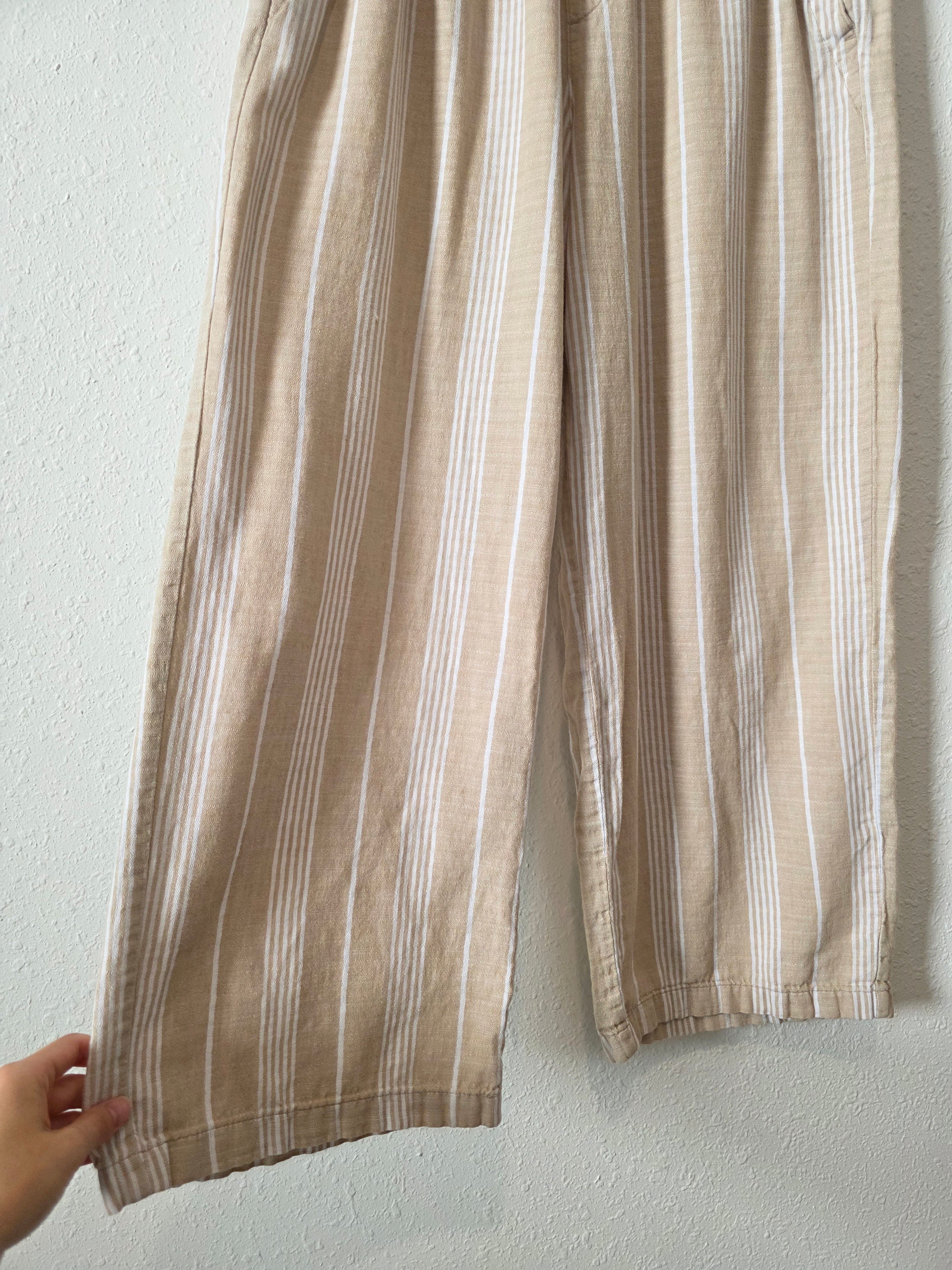 Linen Cotton Wide Leg Pants (L)