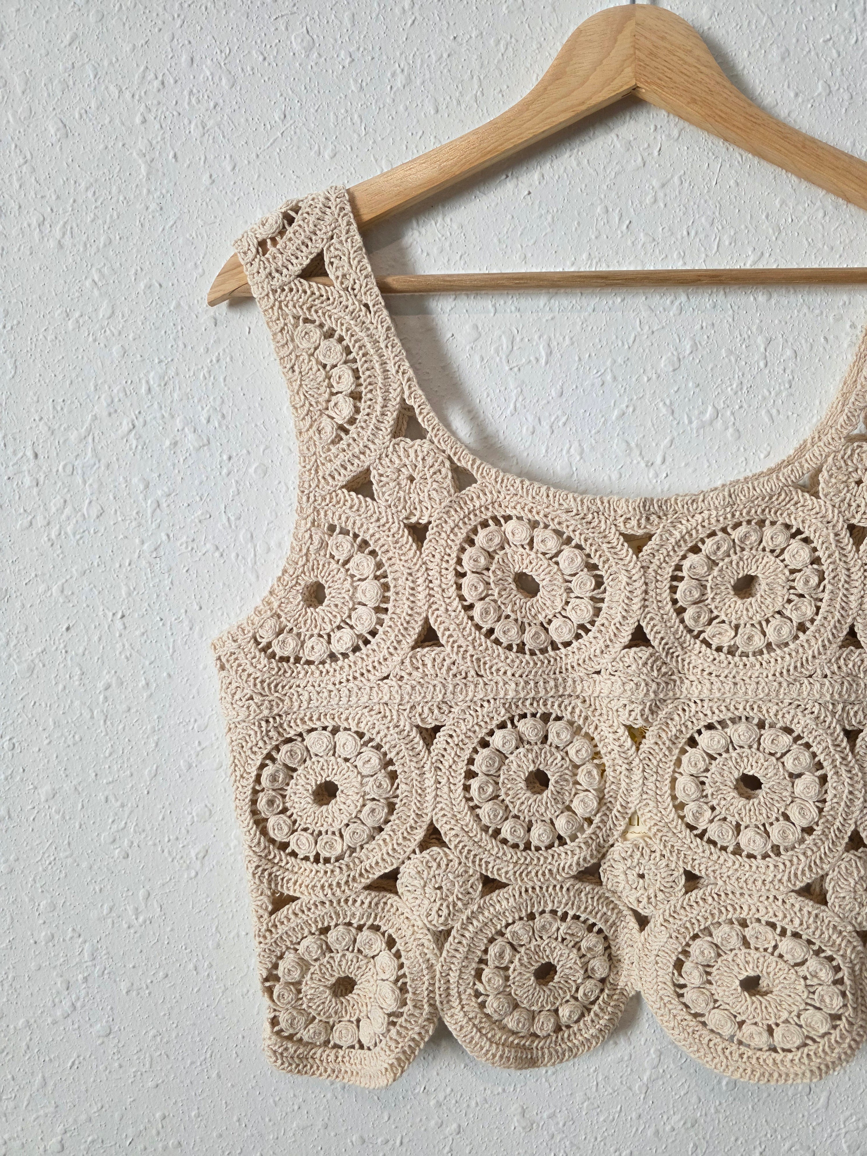 NEW Crochet Cotton Tank (S)