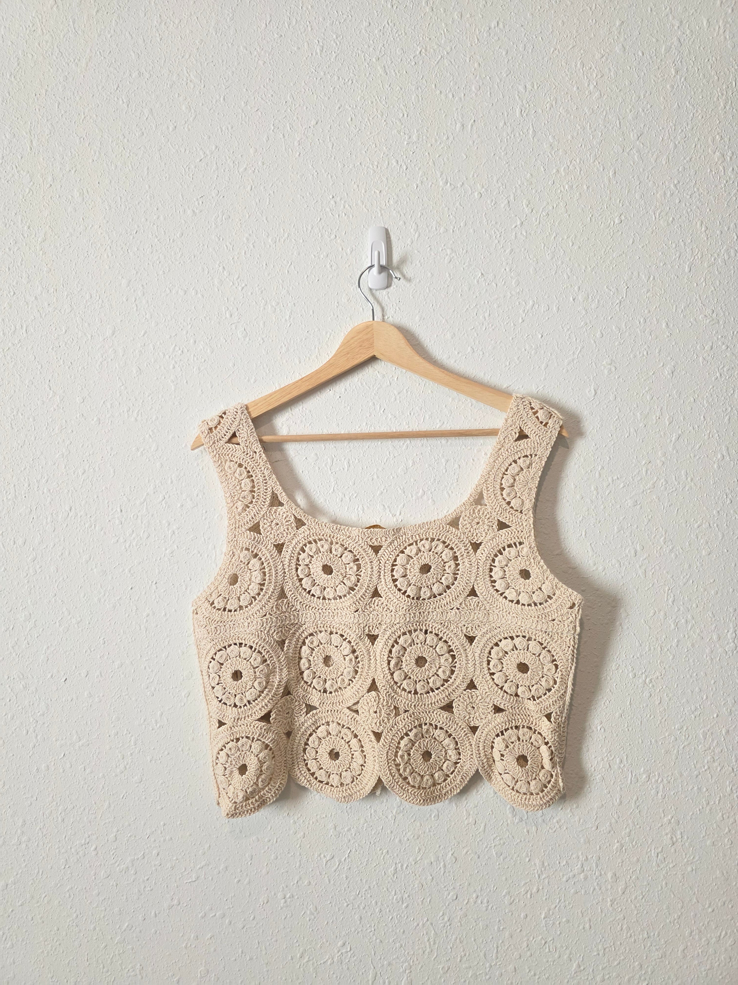 NEW Crochet Cotton Tank (S)