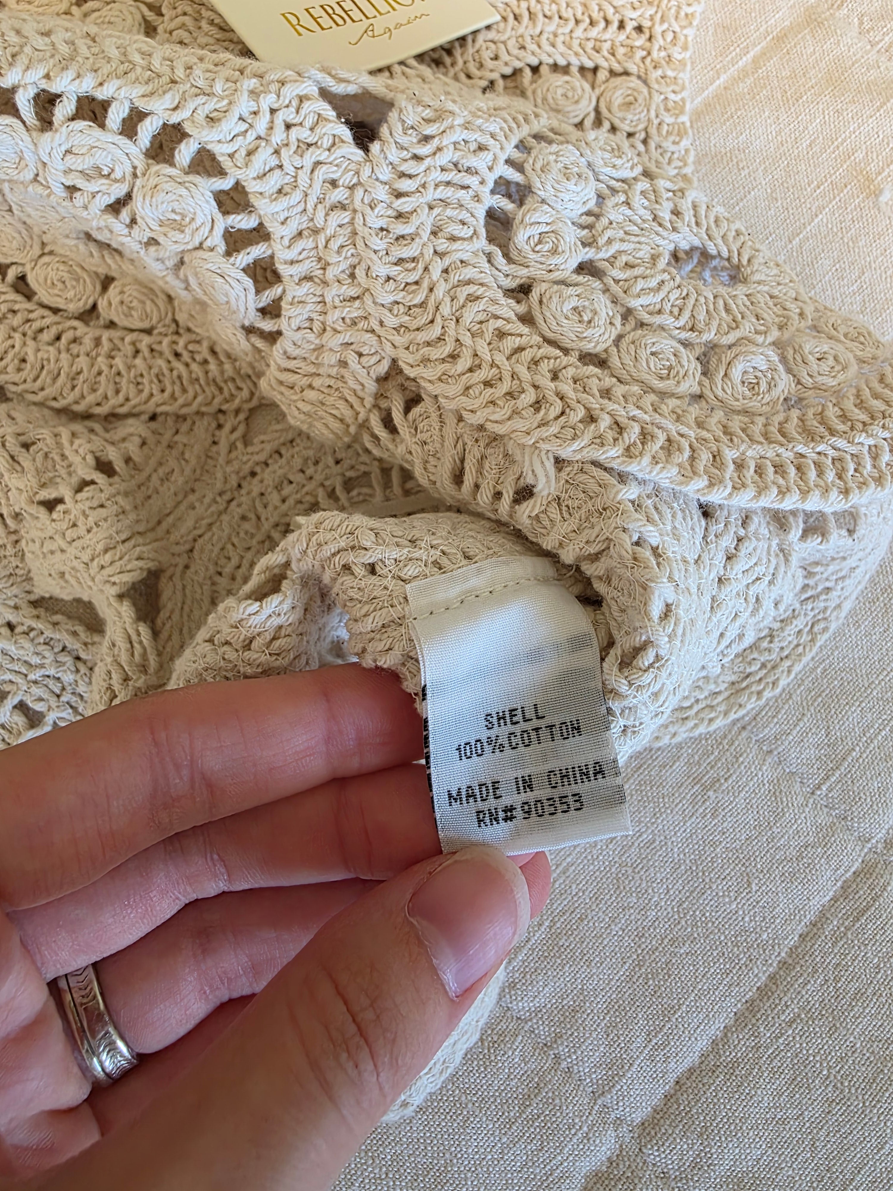 NEW Crochet Cotton Tank (S)
