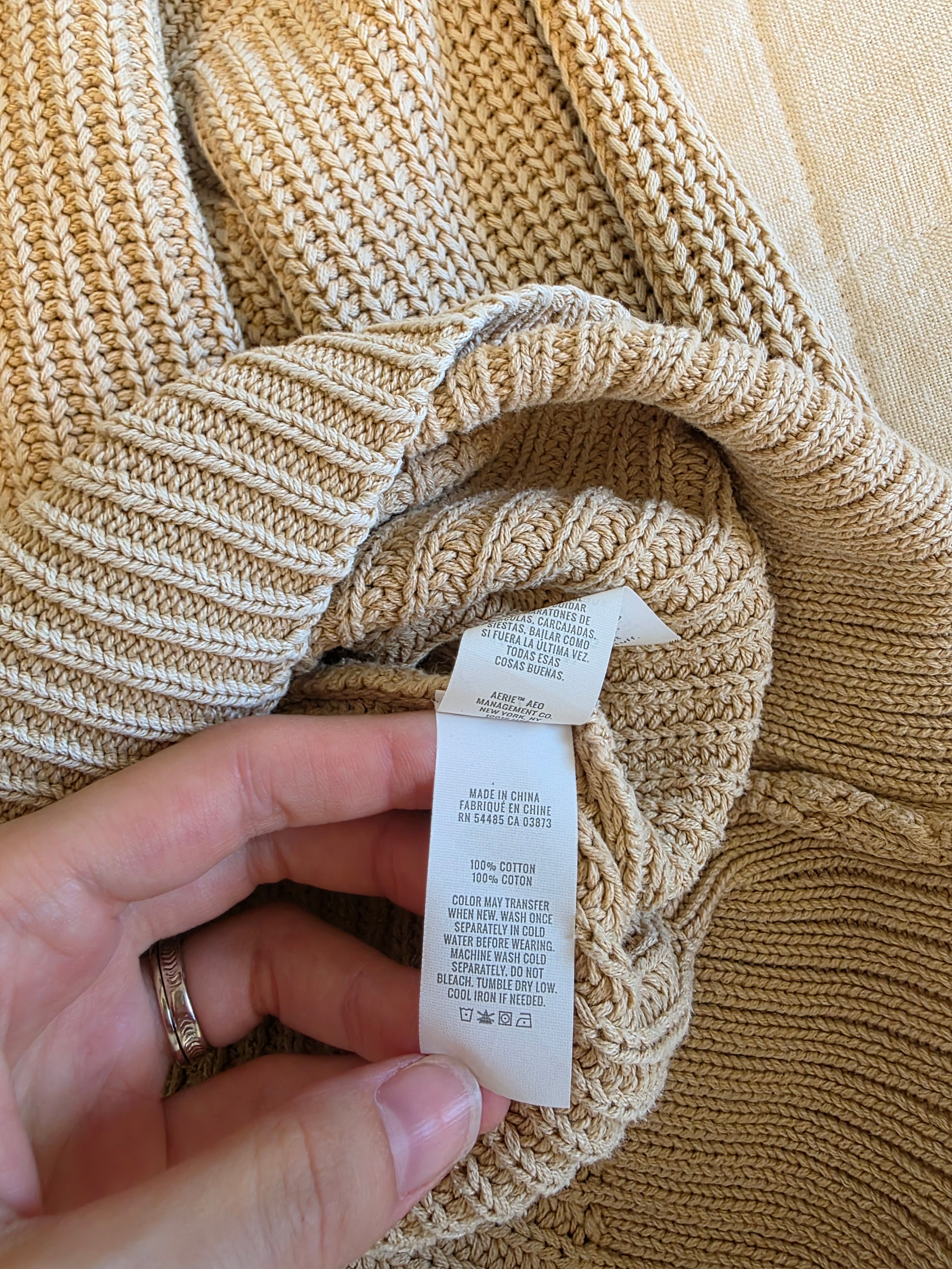 Aerie V Neck Cotton Sweater (XL)