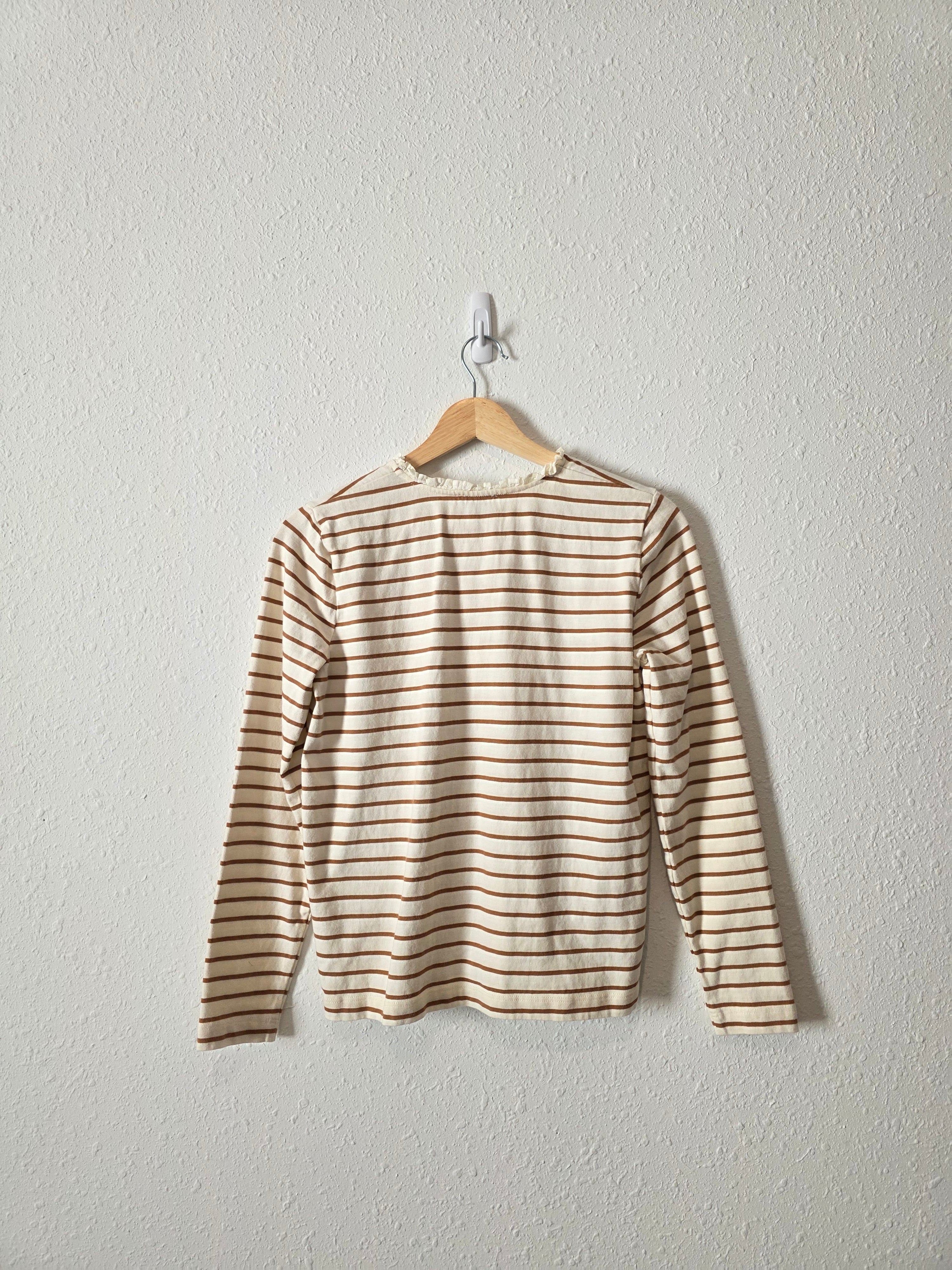 J.Crew Striped Henley Top (XS)