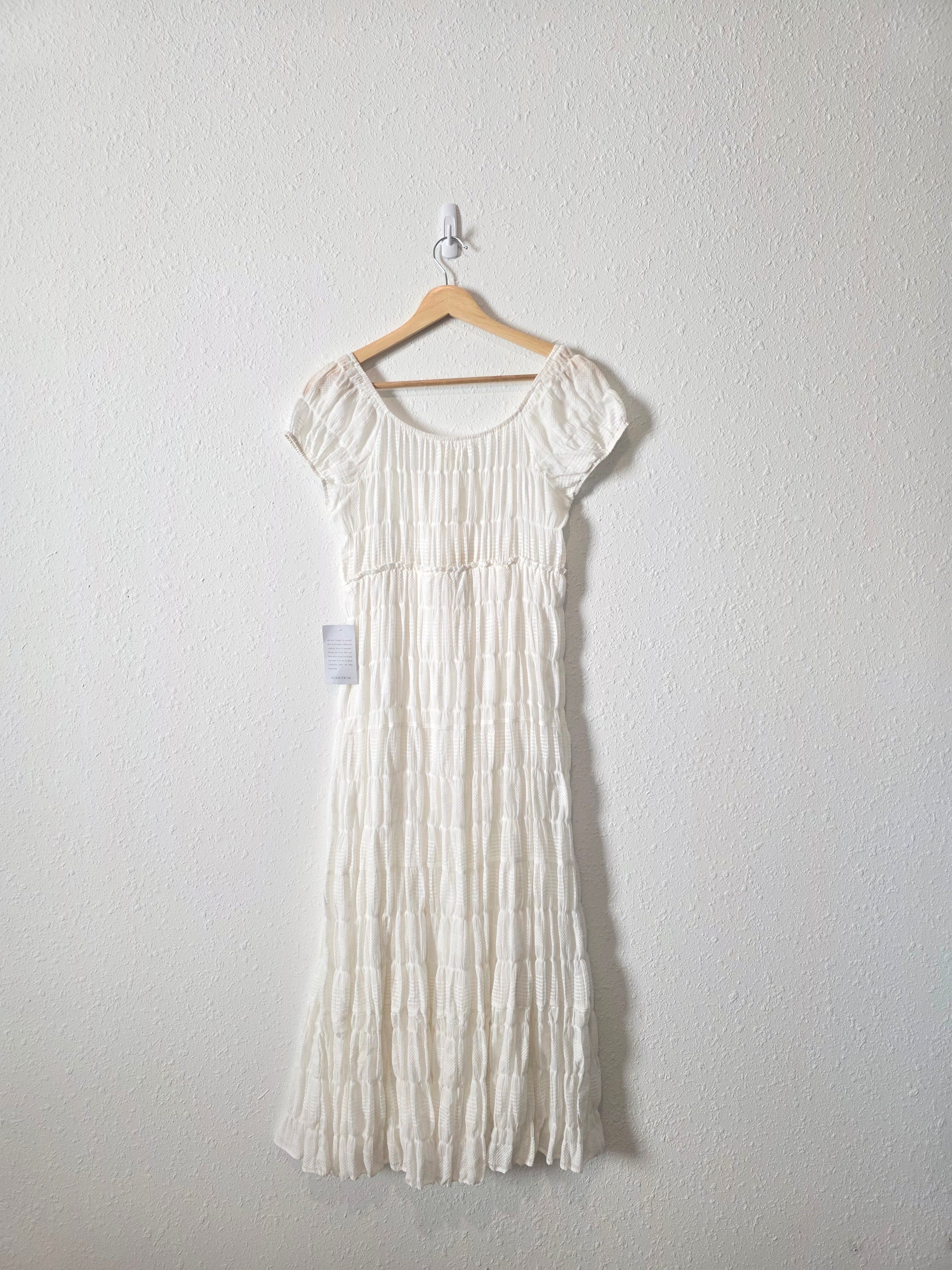 NEW Textured Smocked Midi Dress (M)