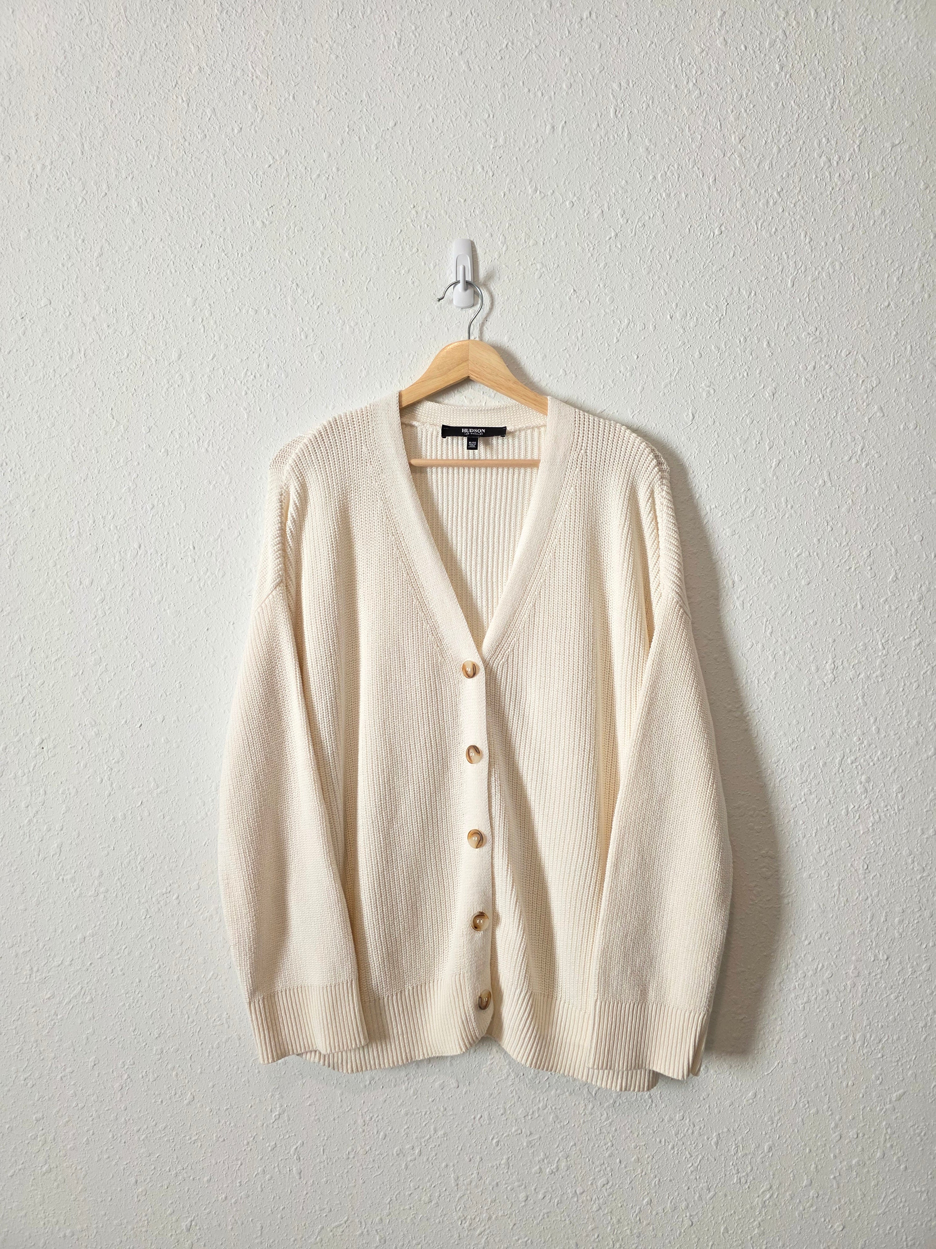 Ribbed Cotton Cardigan Sweater (XL)