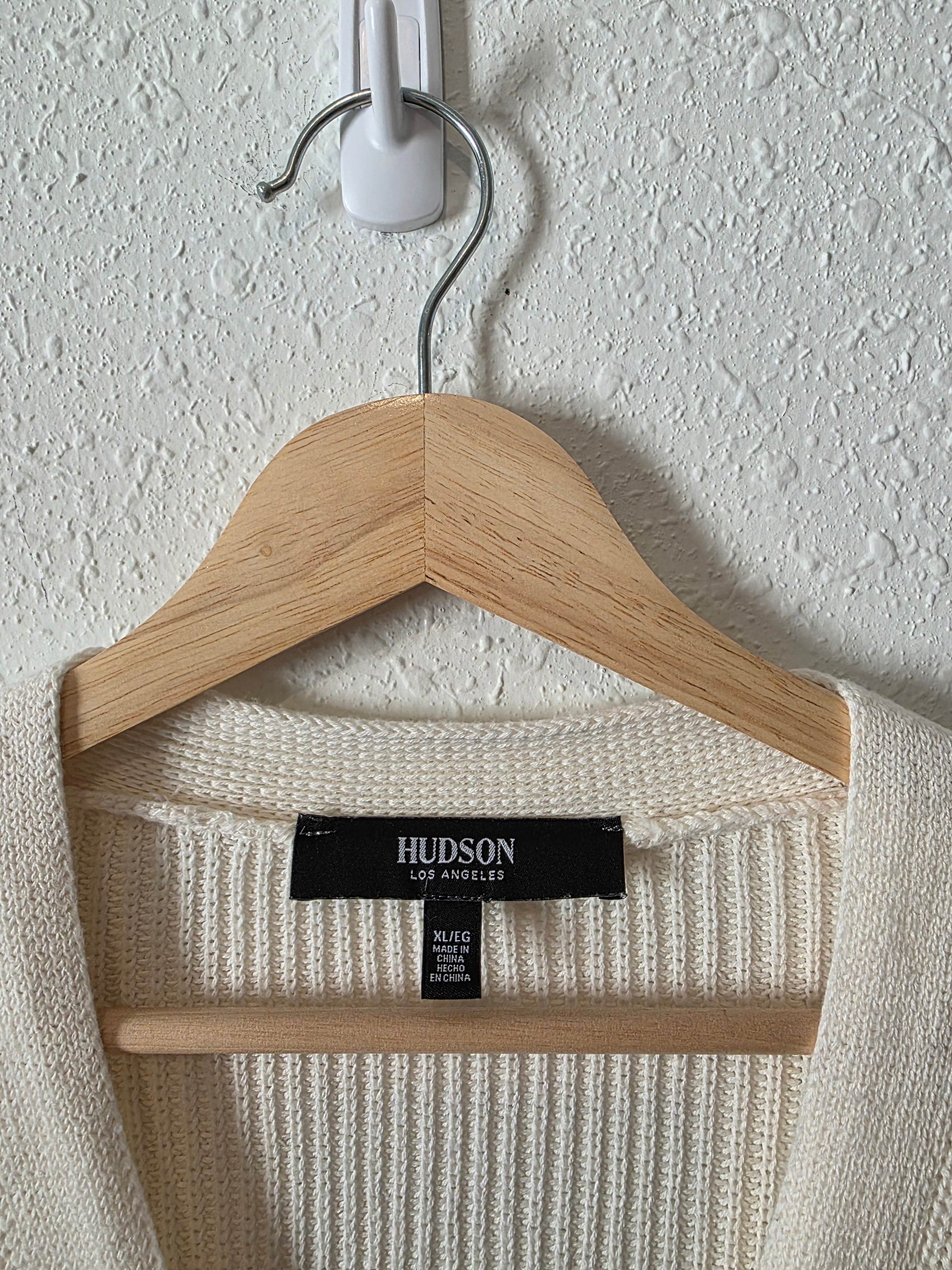 Ribbed Cotton Cardigan Sweater (XL)