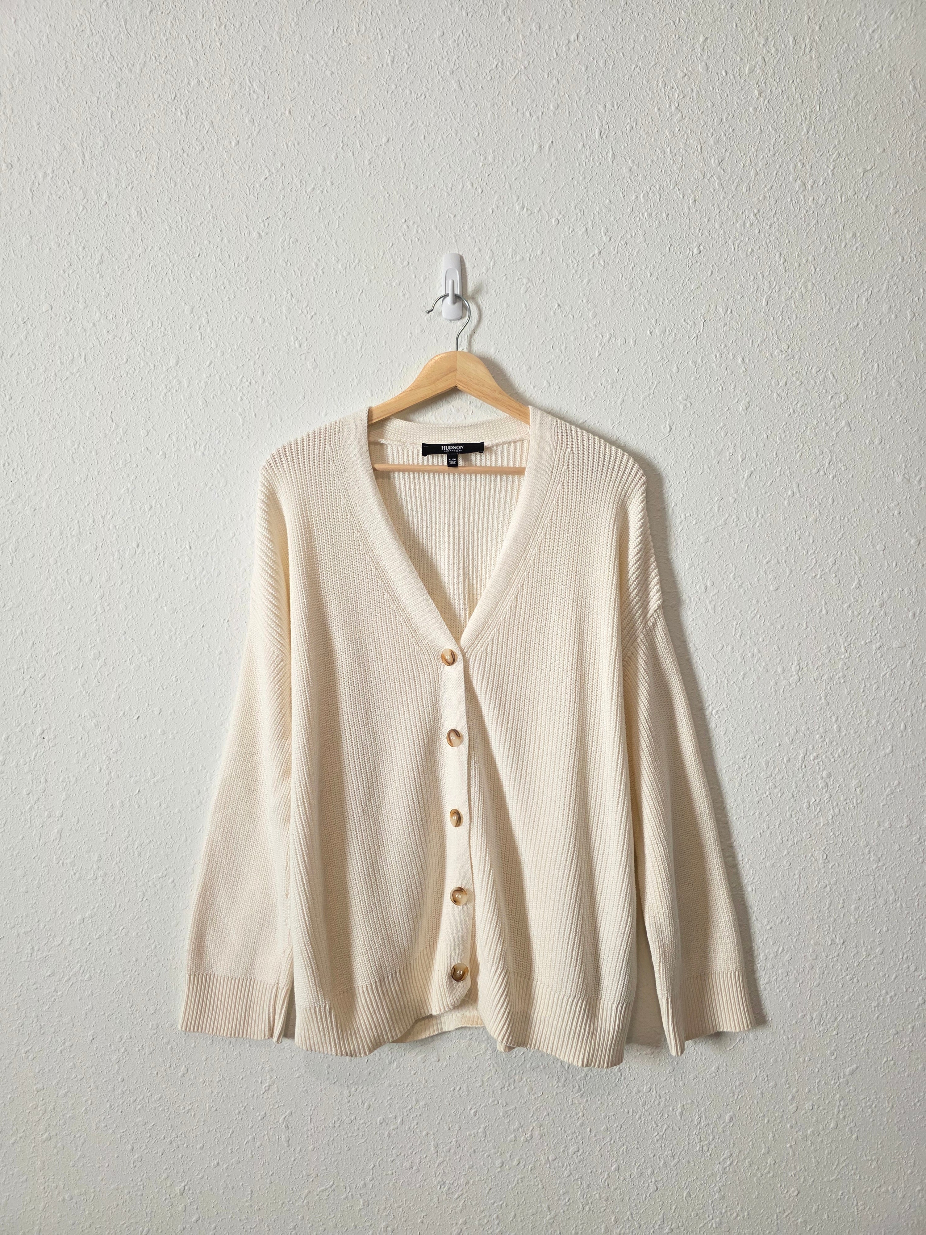 Ribbed Cotton Cardigan Sweater (XL)