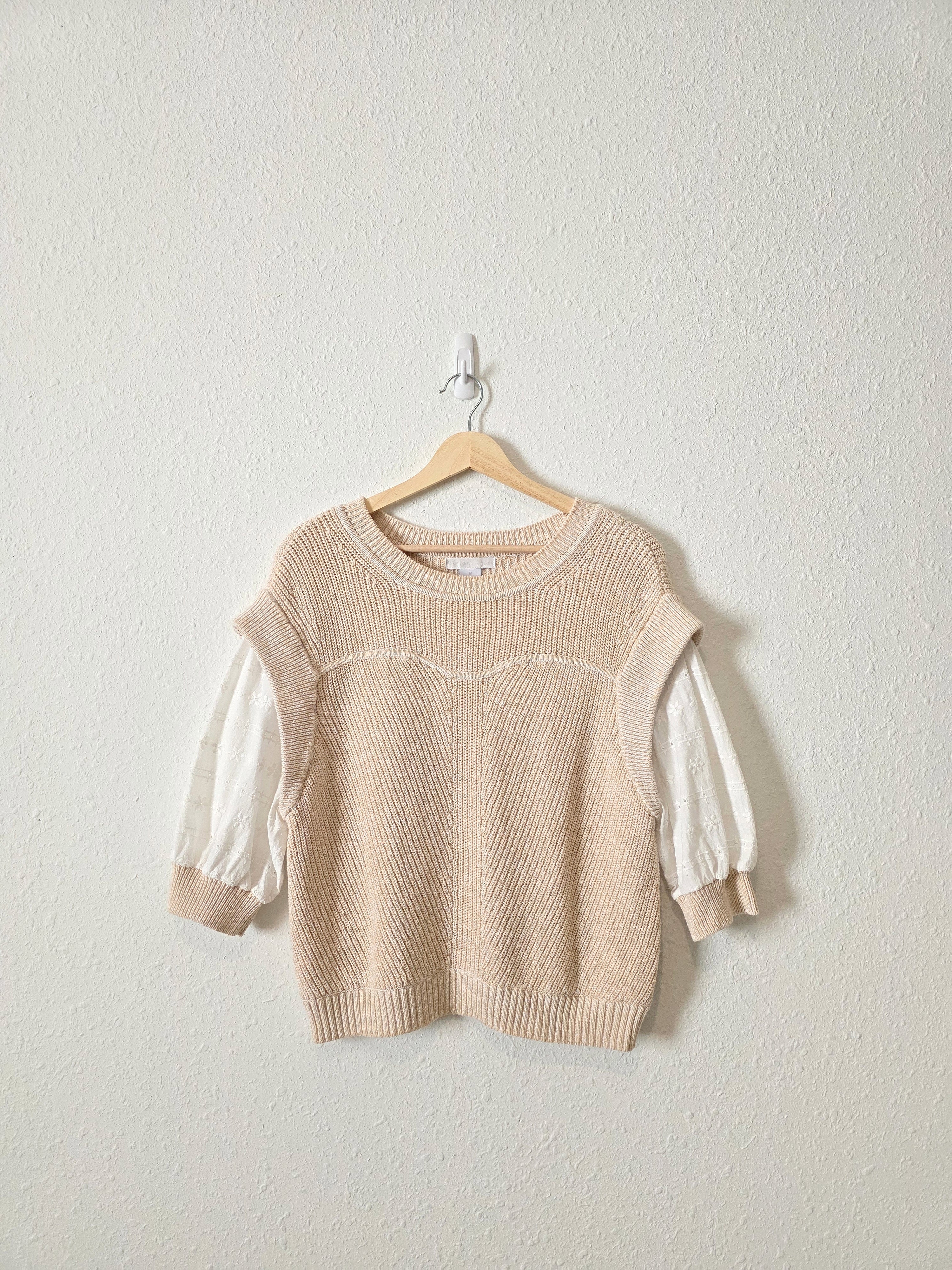 Floral Embroidered Knit Top (M)