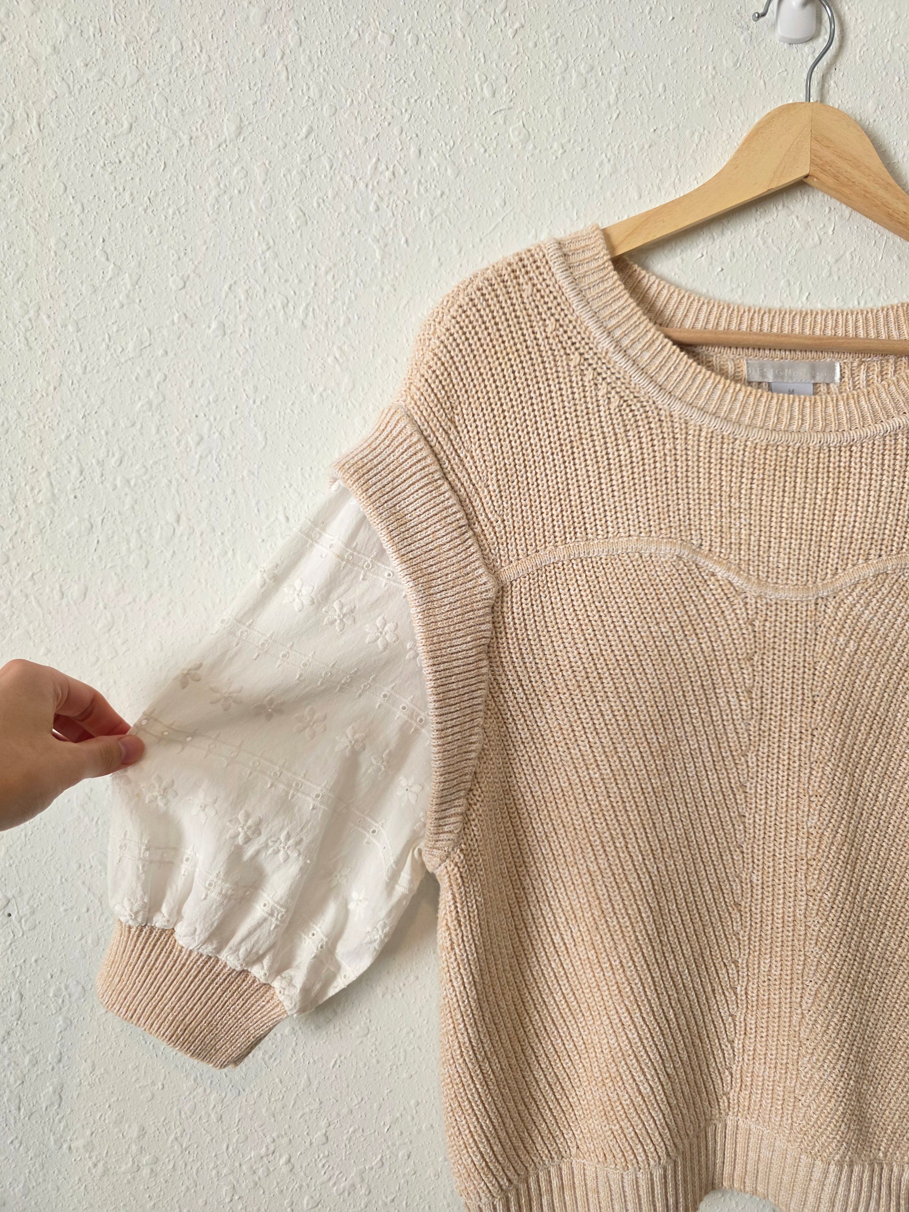 Floral Embroidered Knit Top (M)