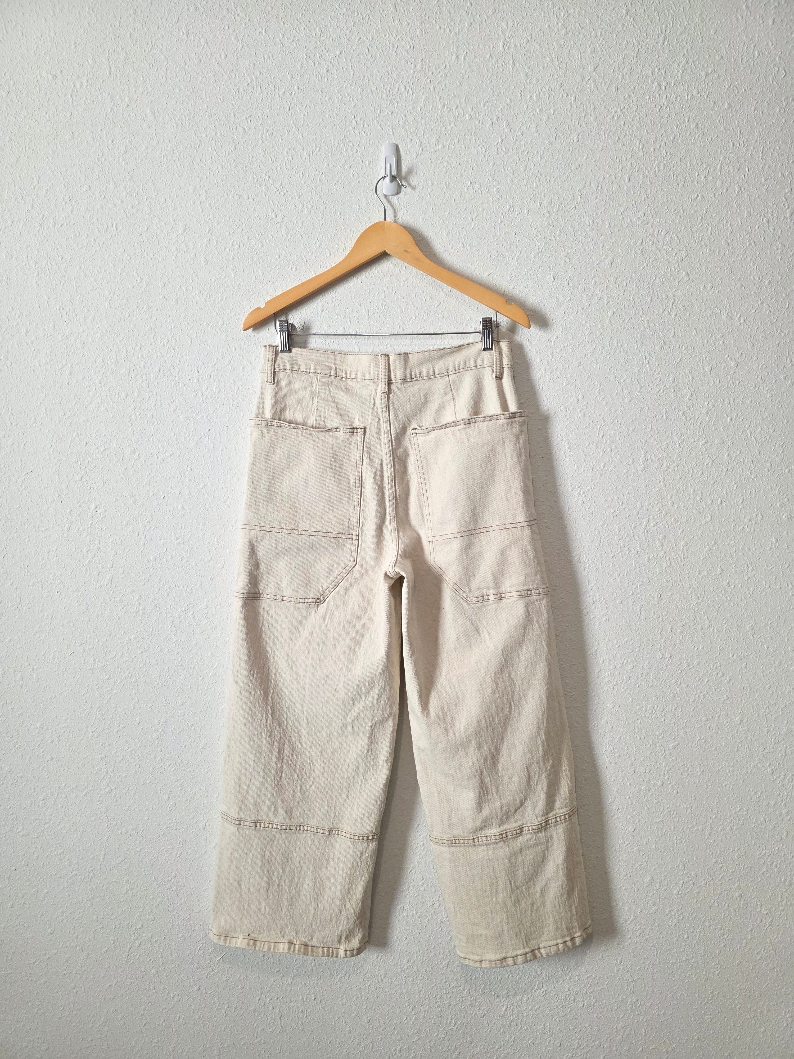 Ecru Wide Leg Jeans (8/29)