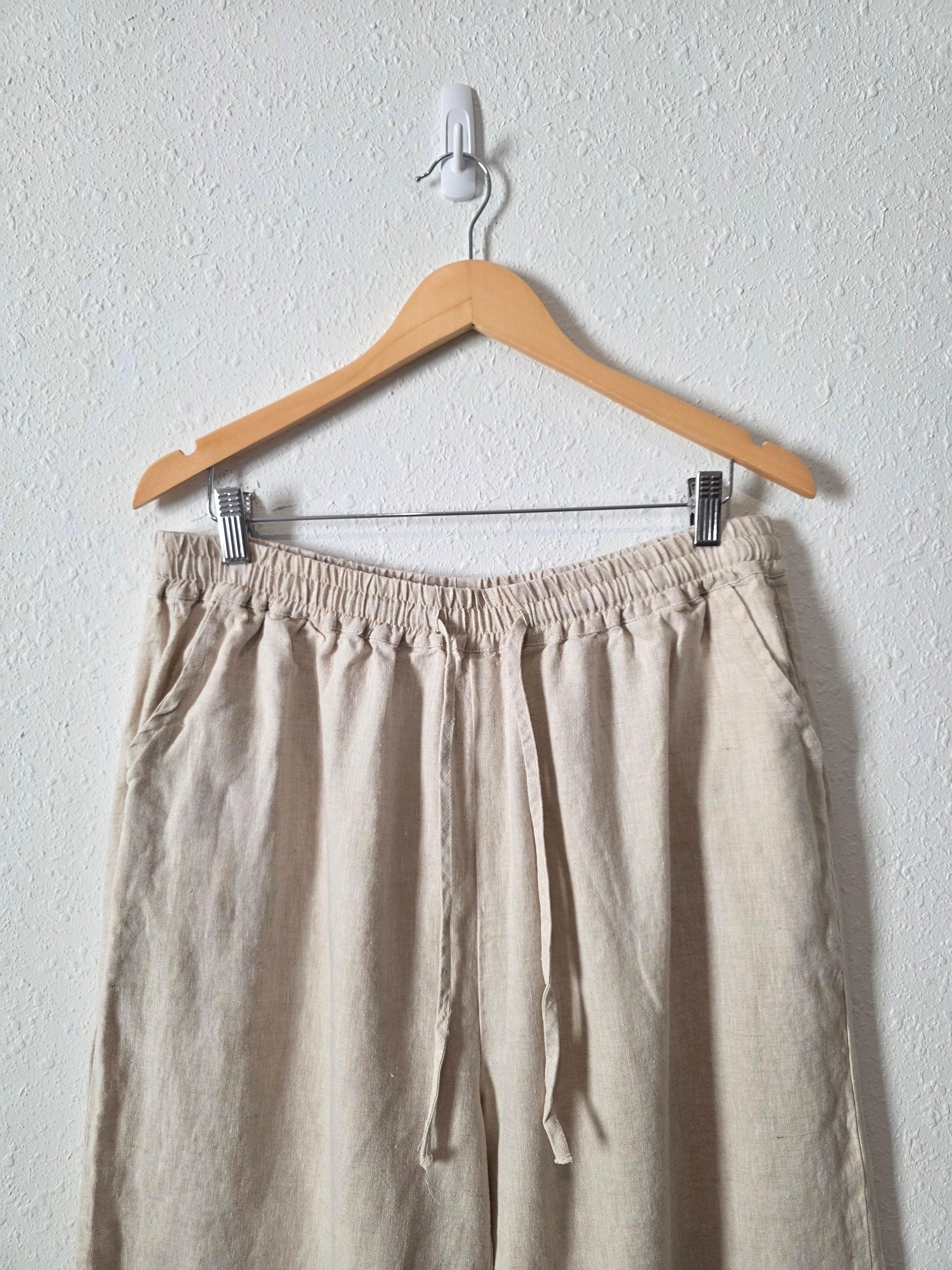 Linen Wide Leg Pants (XL)