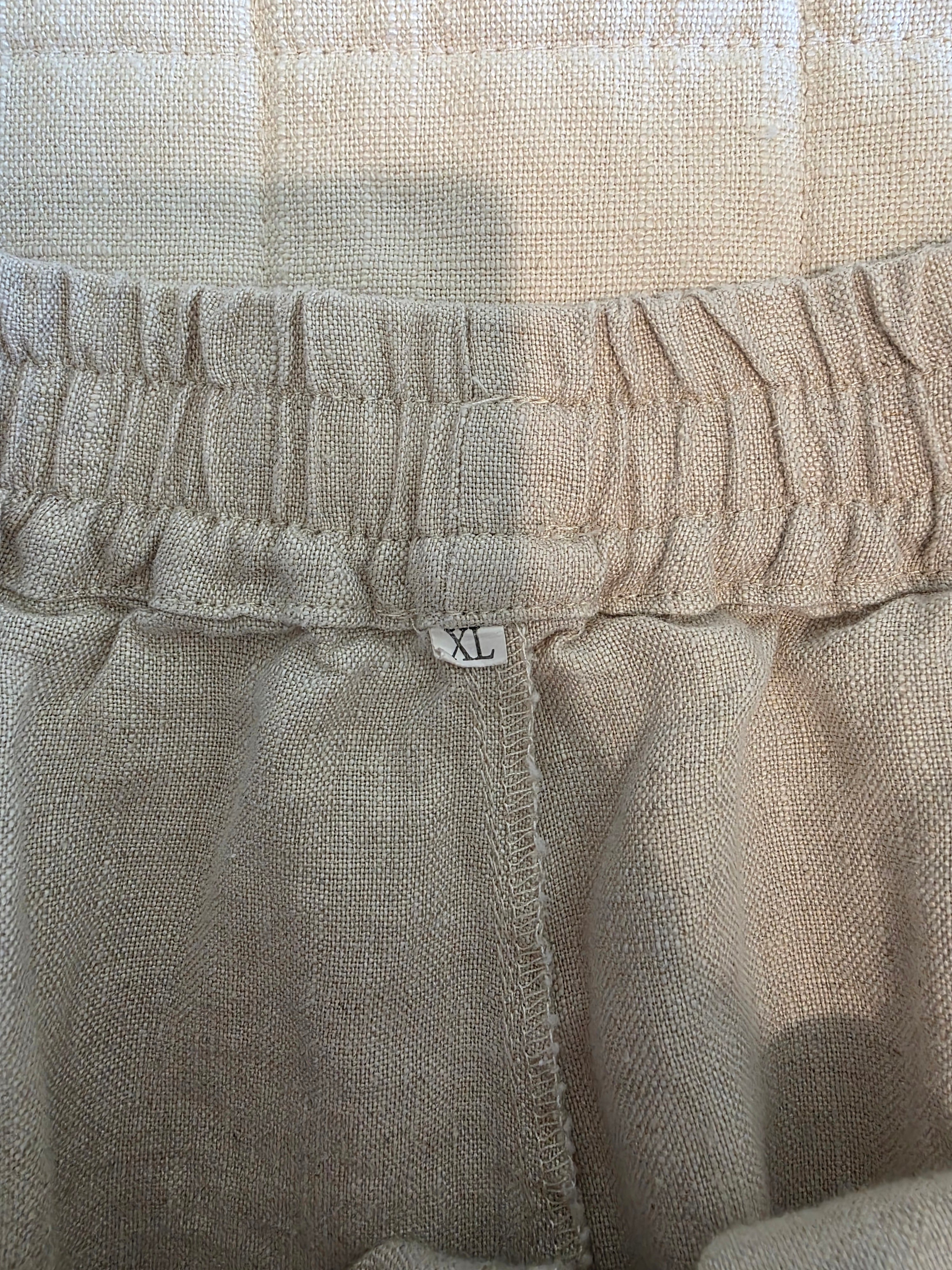 Linen Wide Leg Pants (XL)