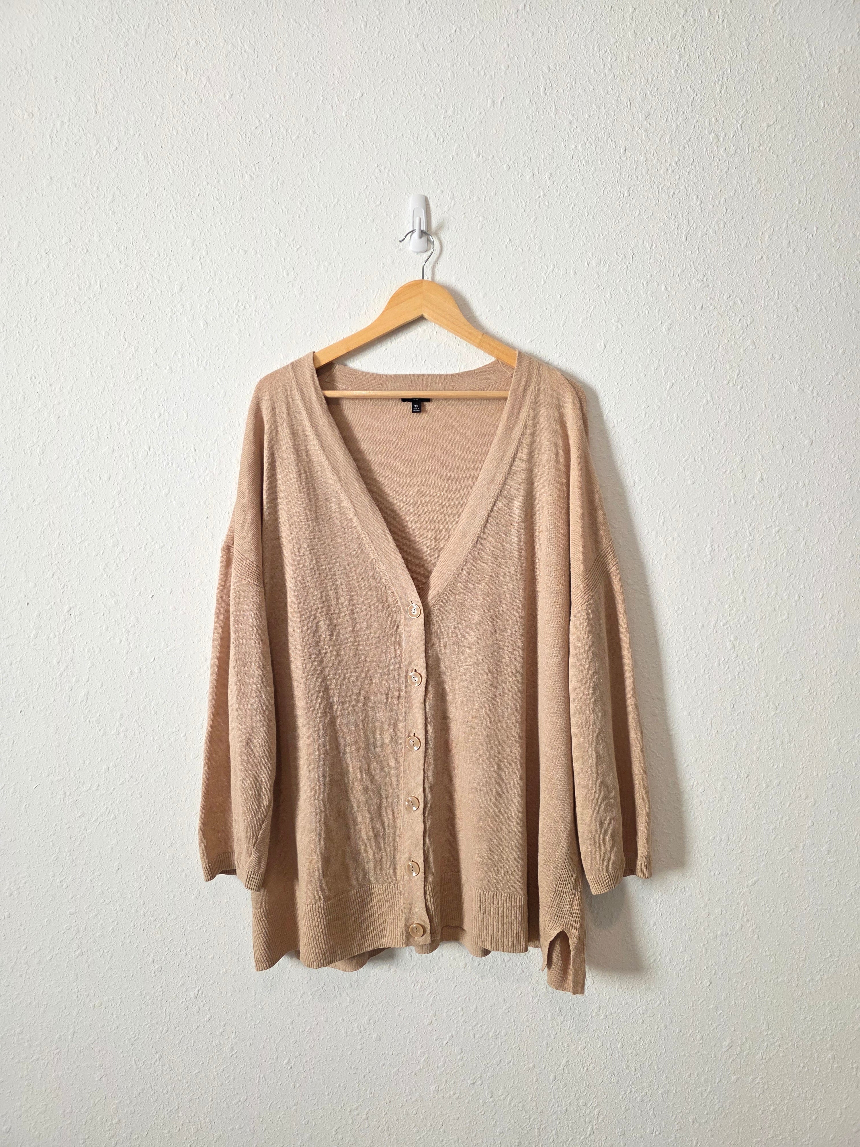 Neutral Linen Cardigan (3X)