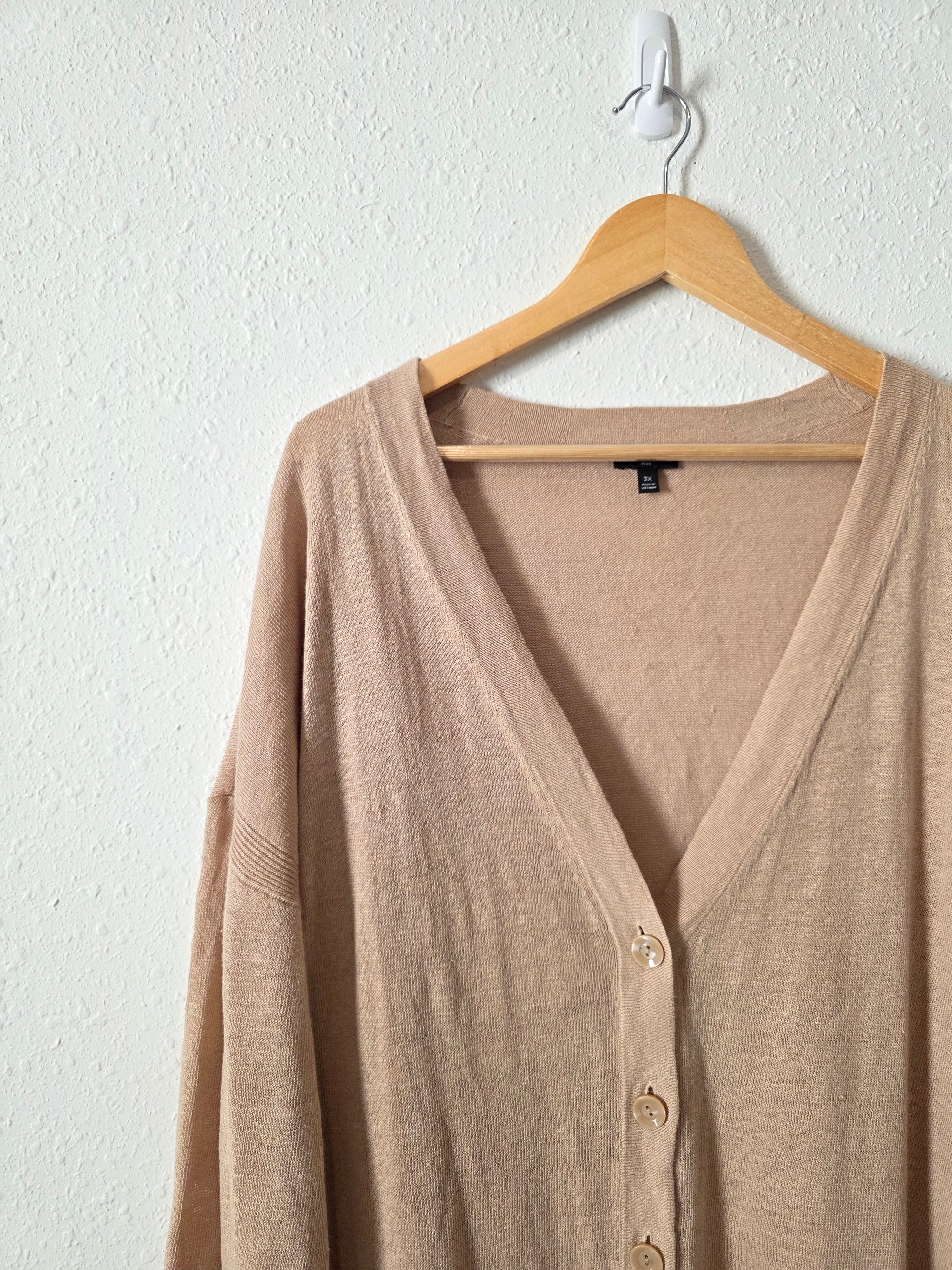 Neutral Linen Cardigan (3X)