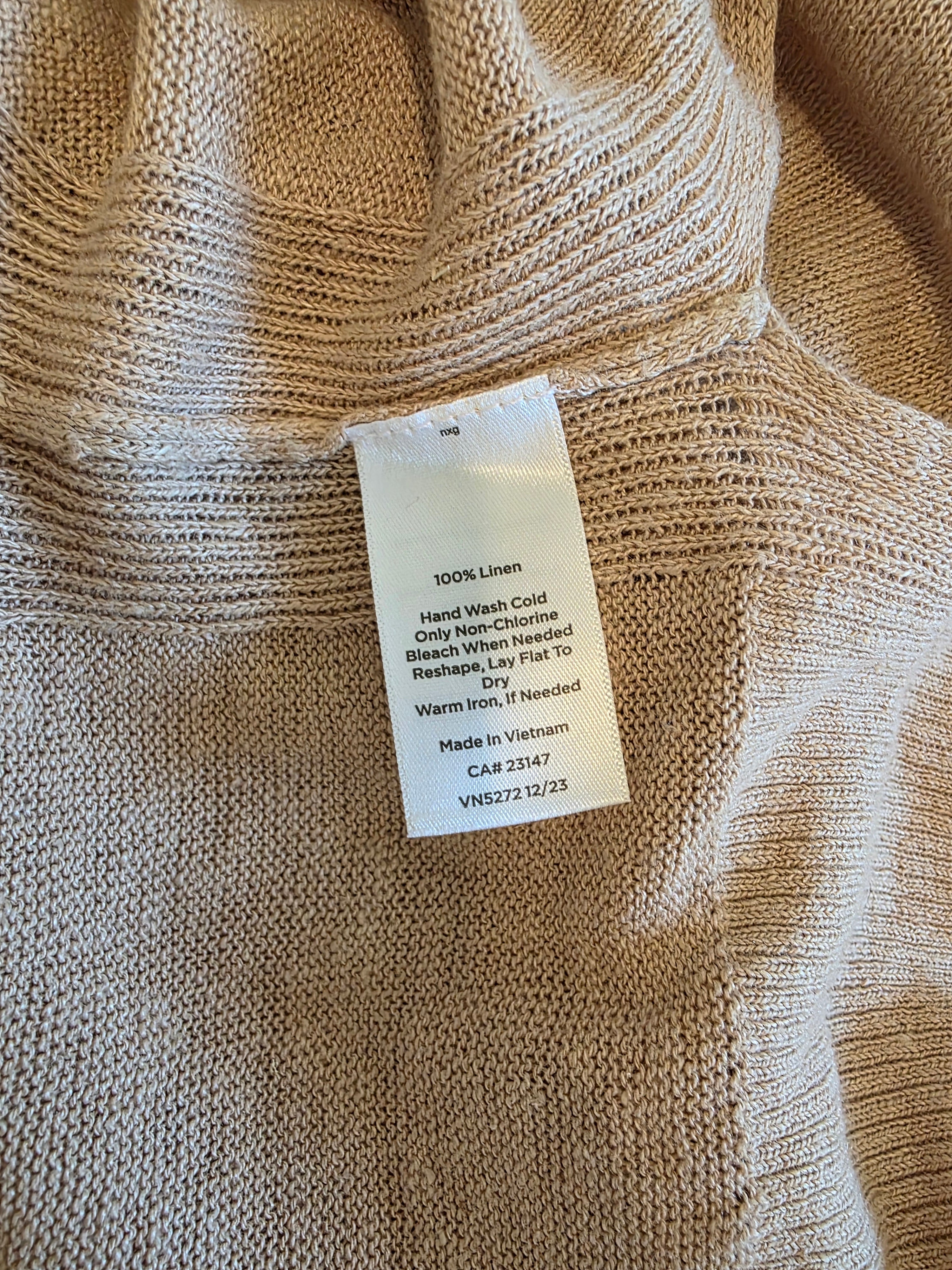 Neutral Linen Cardigan (3X)