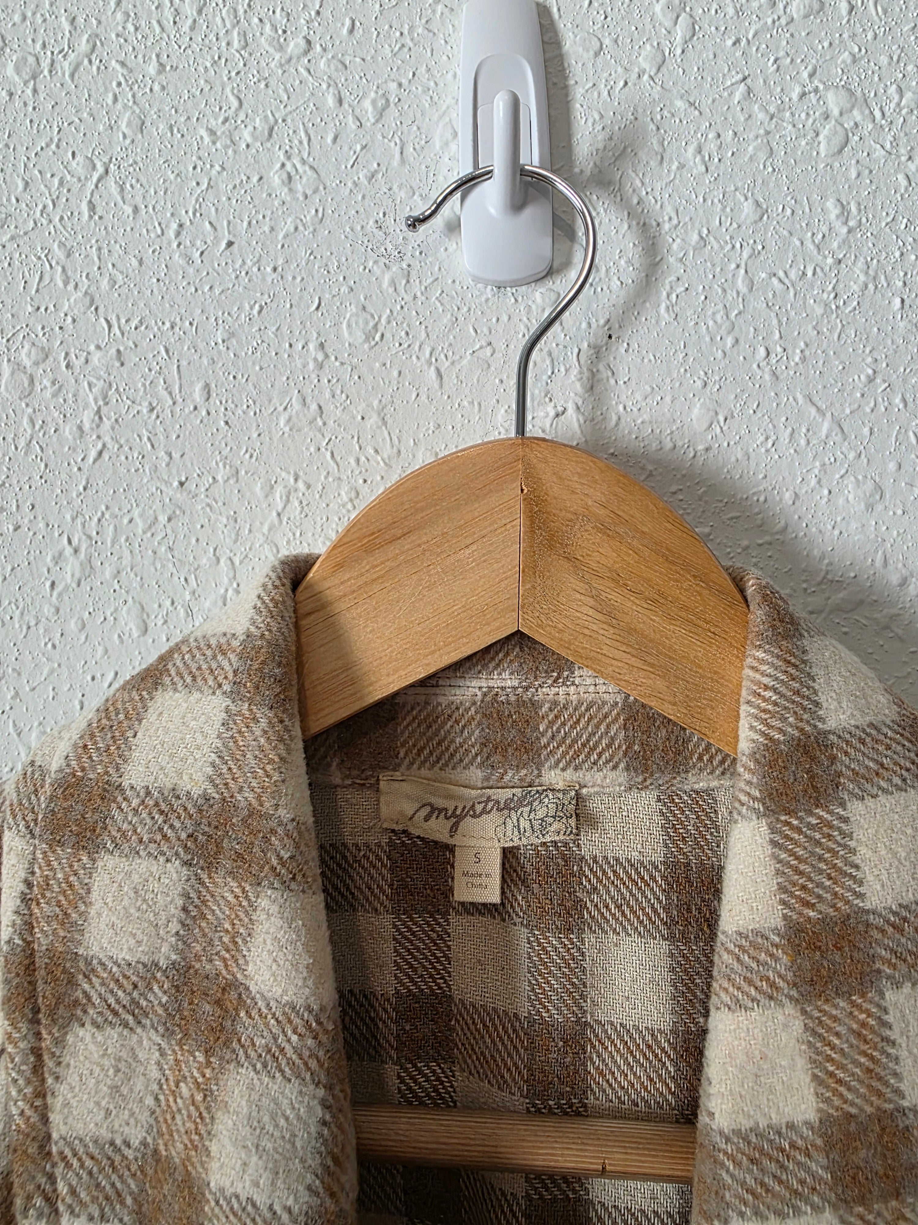 Plaid Babydoll Button Up Shirt (S)