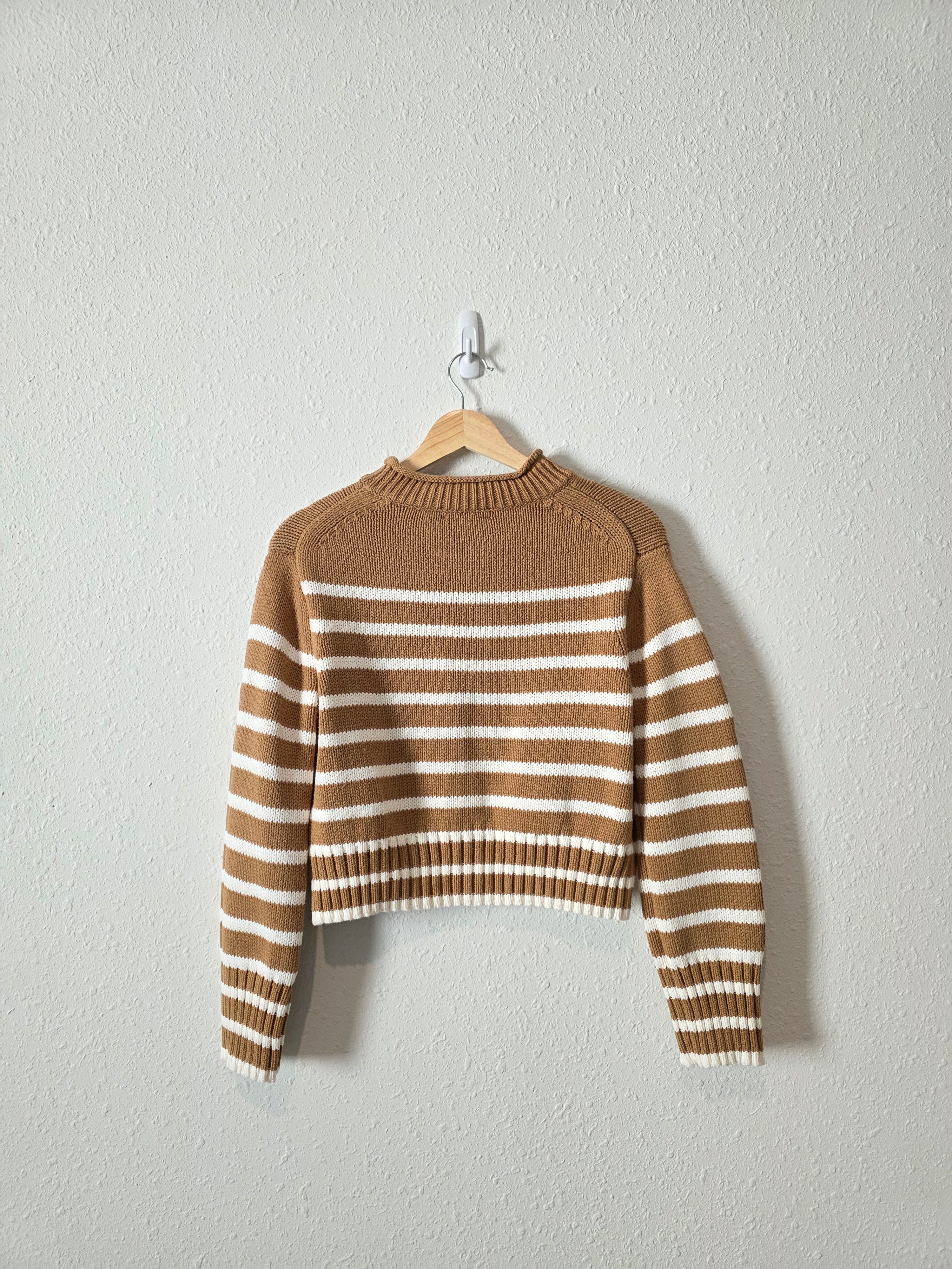 J.Crew Striped Cotton Sweater (XXS/XS)