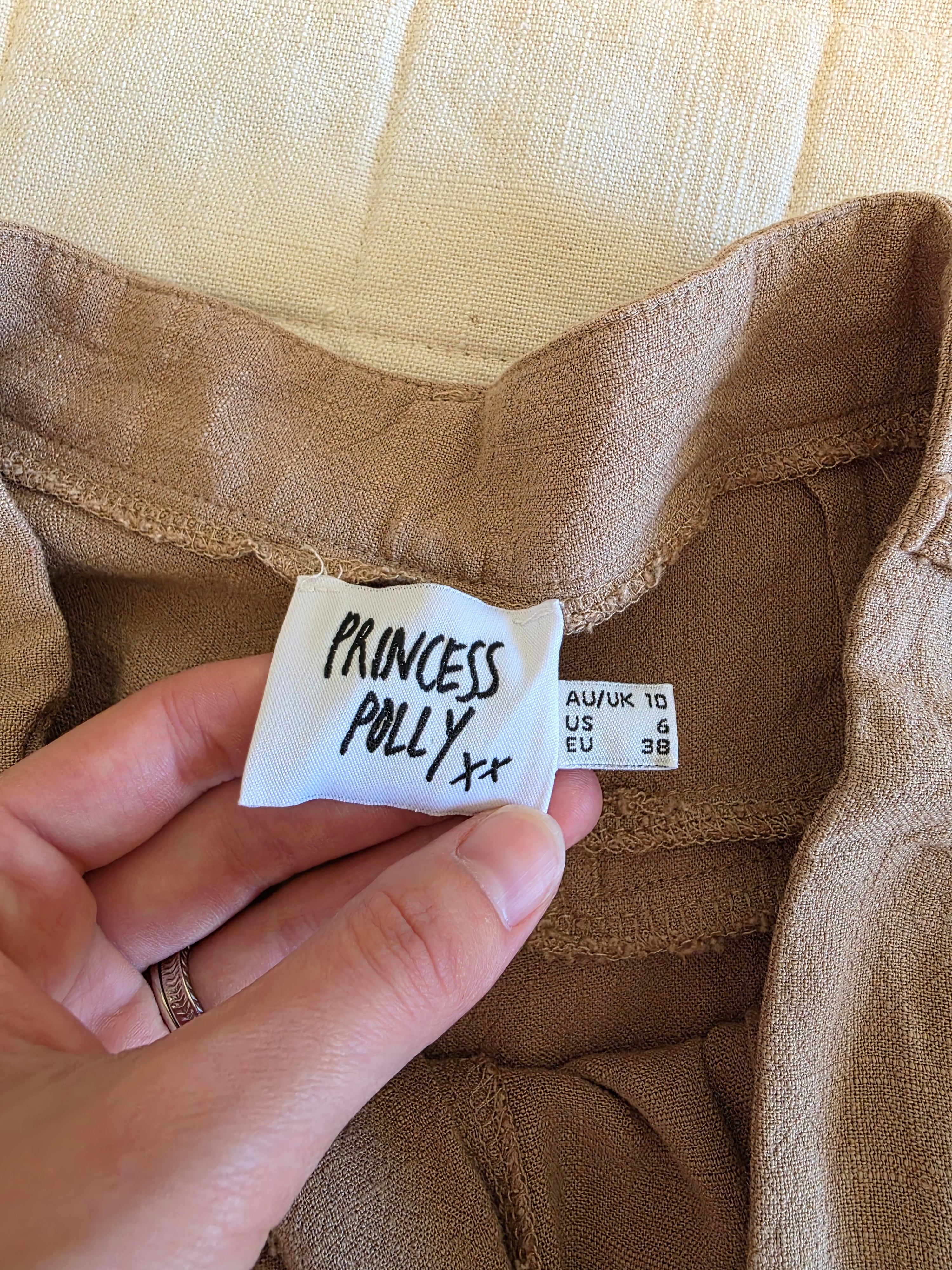 Princess Polly Linen Blend Wide Leg Pants (6)