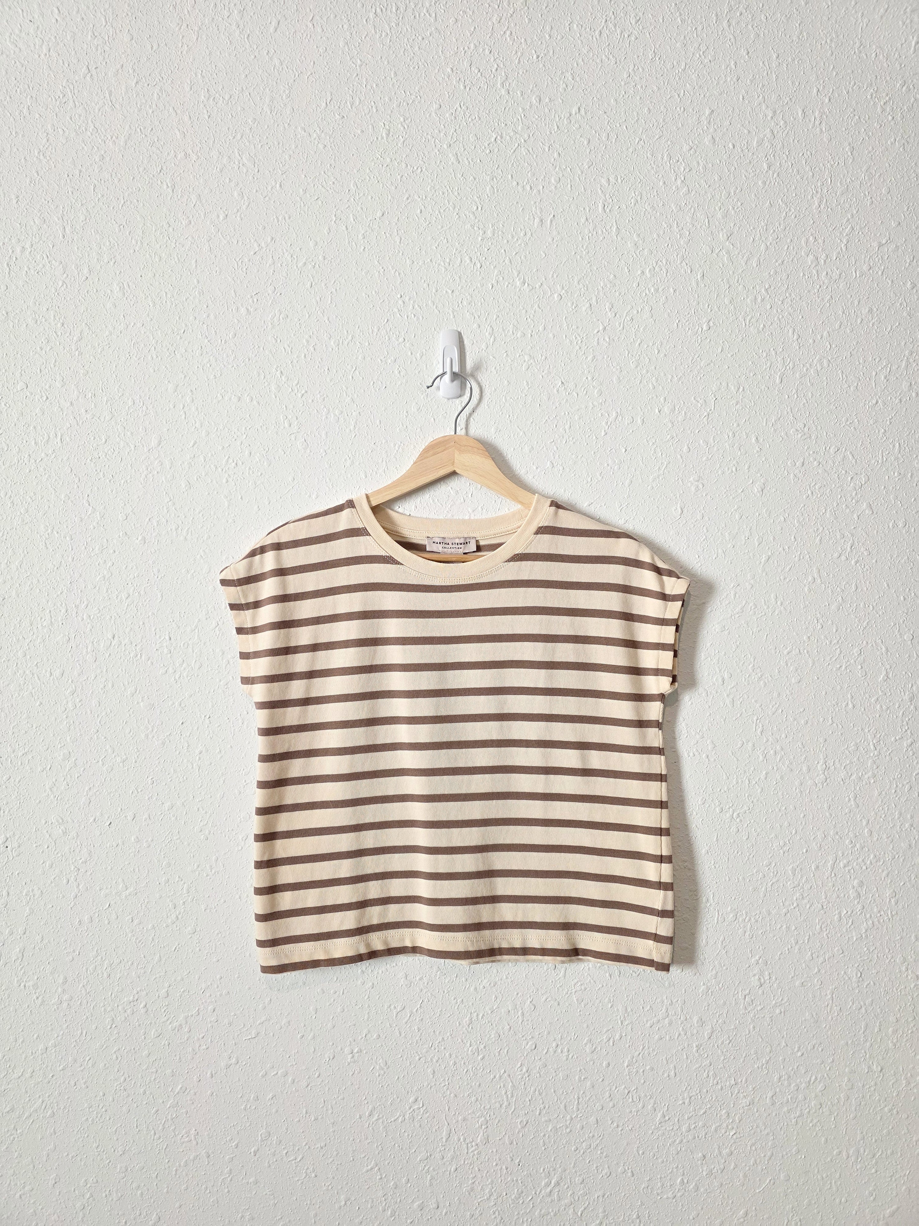 Brown Striped Boxy Top (XS)