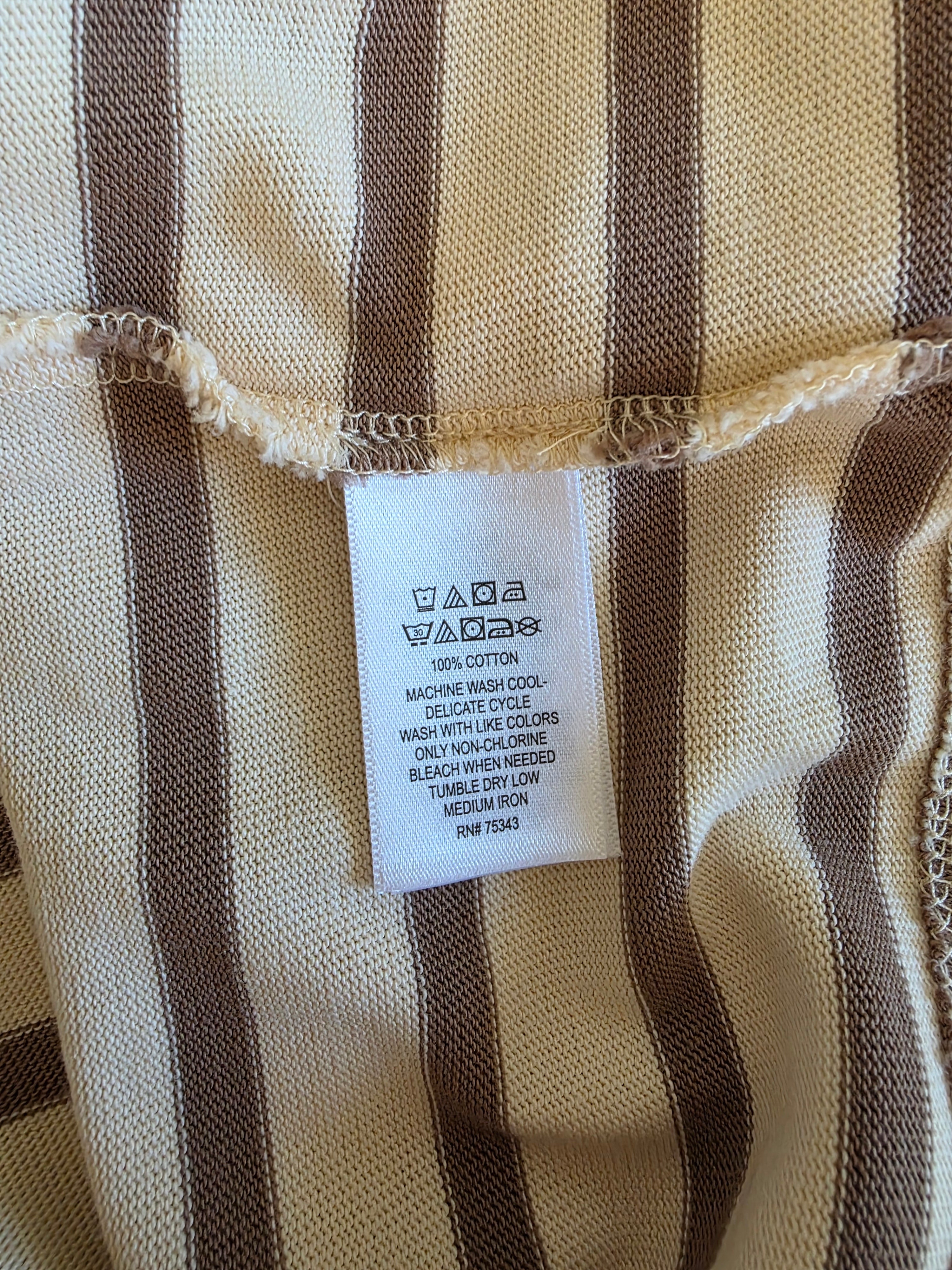 Brown Striped Boxy Top (XS)