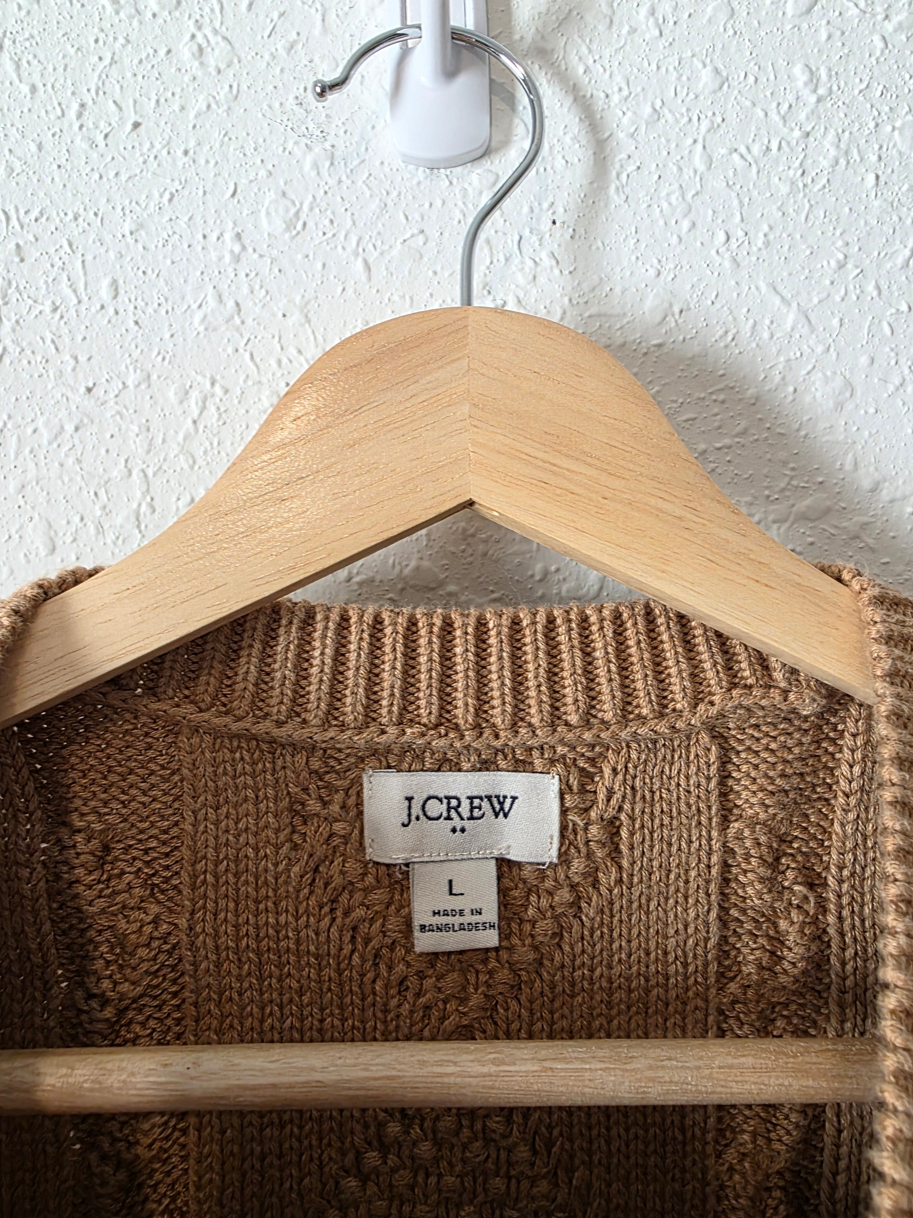 J.Crew Cable Knit Sweater Vest (L)