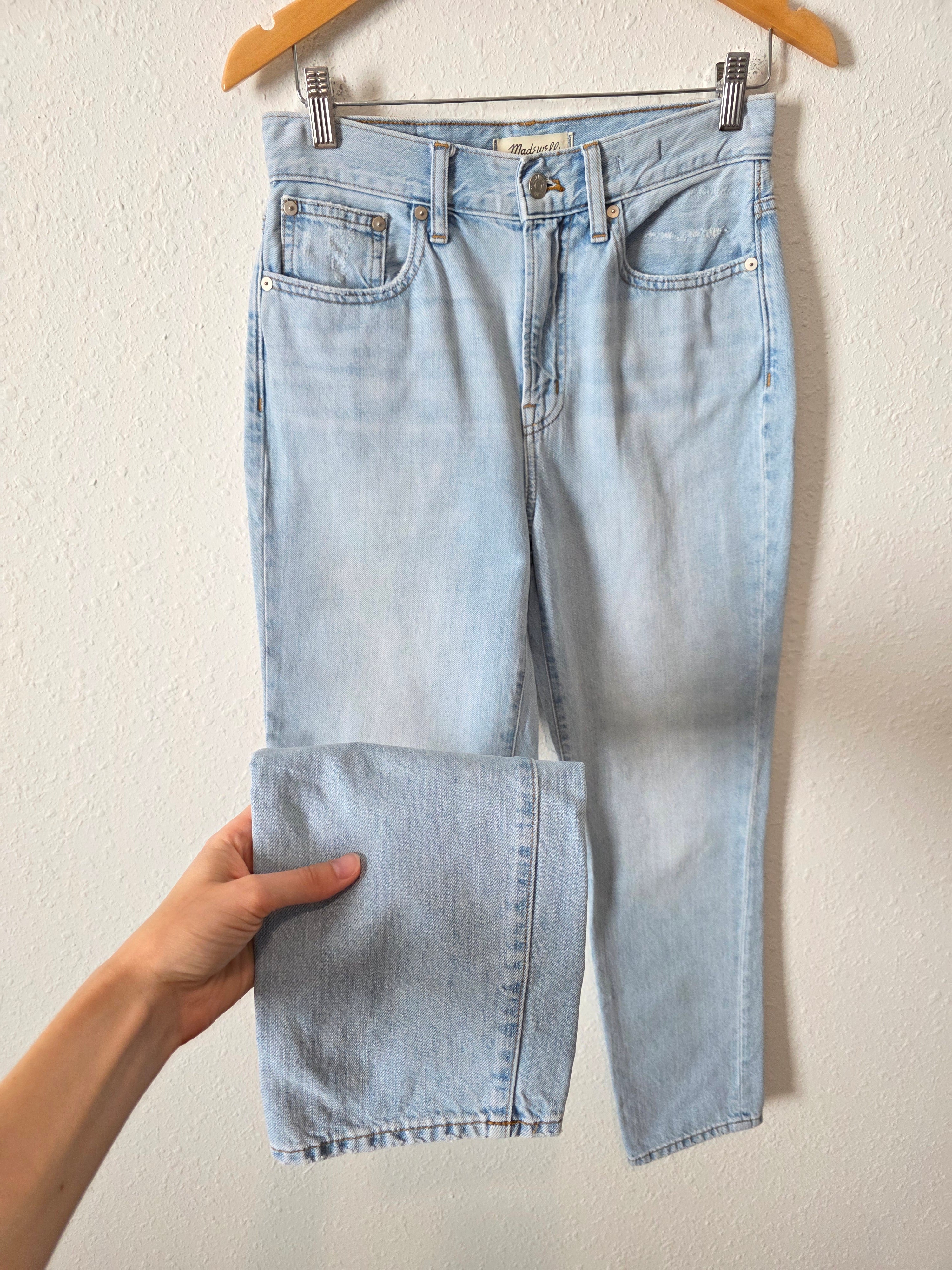Madewell Light Wash Straight Jeans (26)
